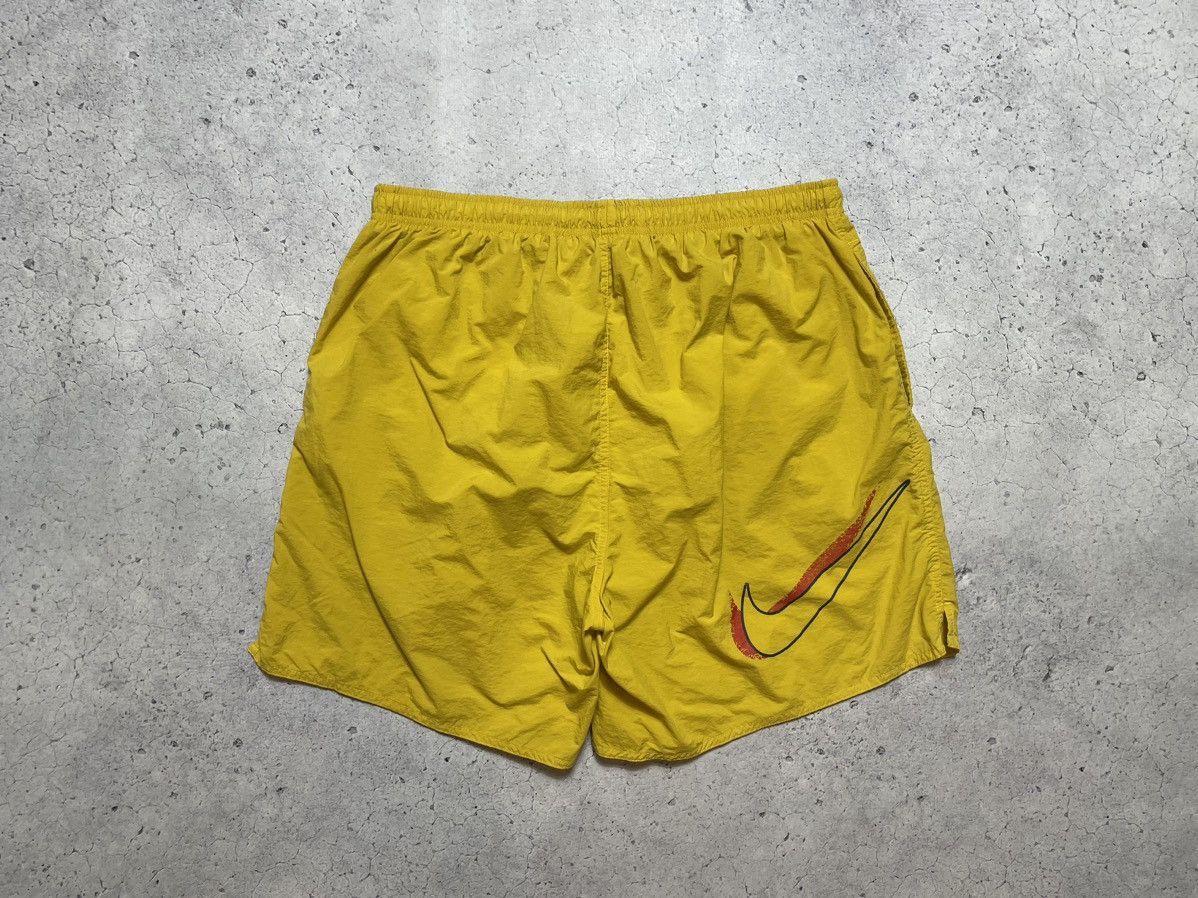 Nike × Vintage Vintage 90s Nike Nylon Shorts Big Swoosh Drill Retro Y2K Size US 36 / EU 52 - 1 Thumbnail