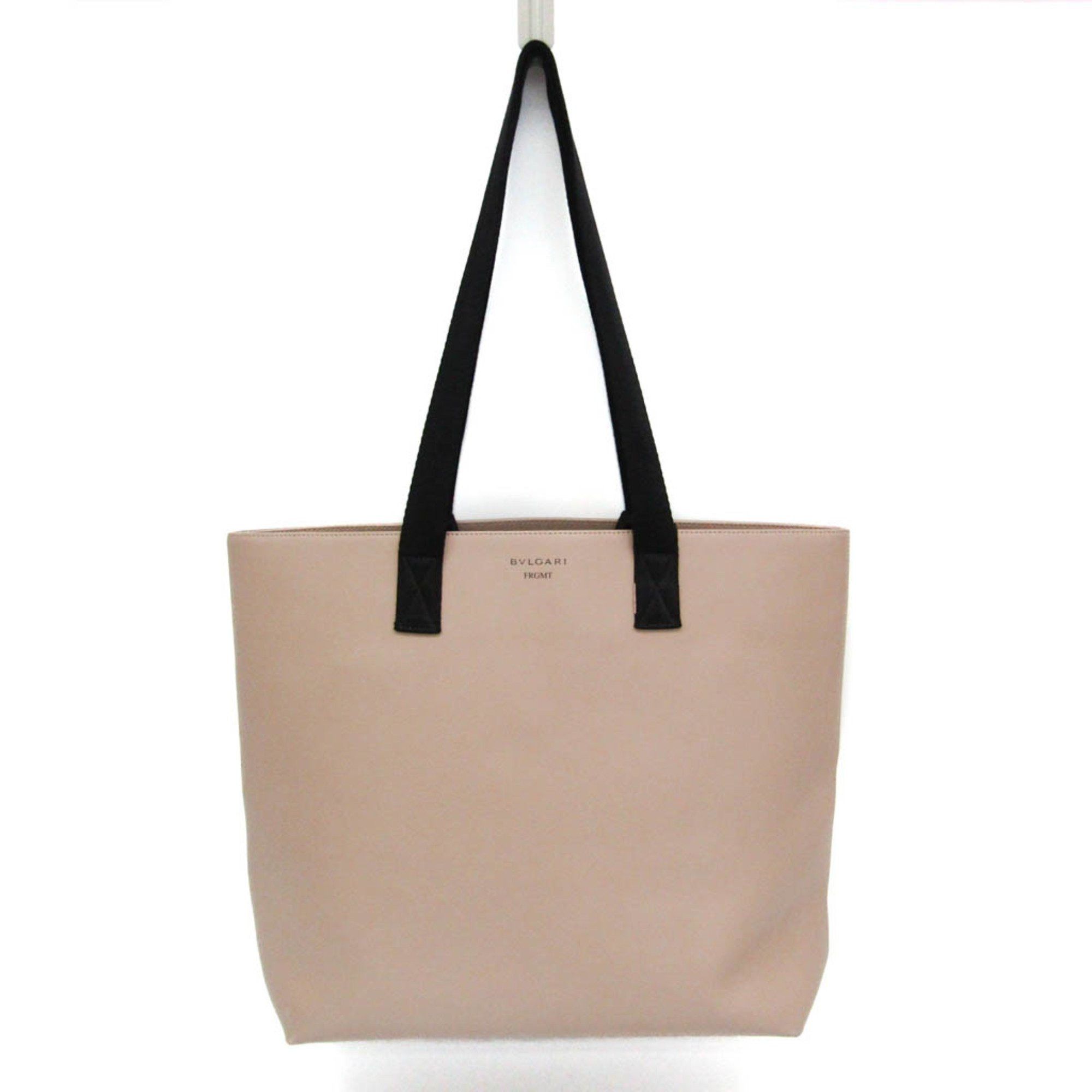 Bvlgari Bvlgari BB Fragment FRGMT BVLGARI × FUJIWARA Men,Women Leather Tote Bag Pink Beige Size ONE SIZE - 1 Thumbnail