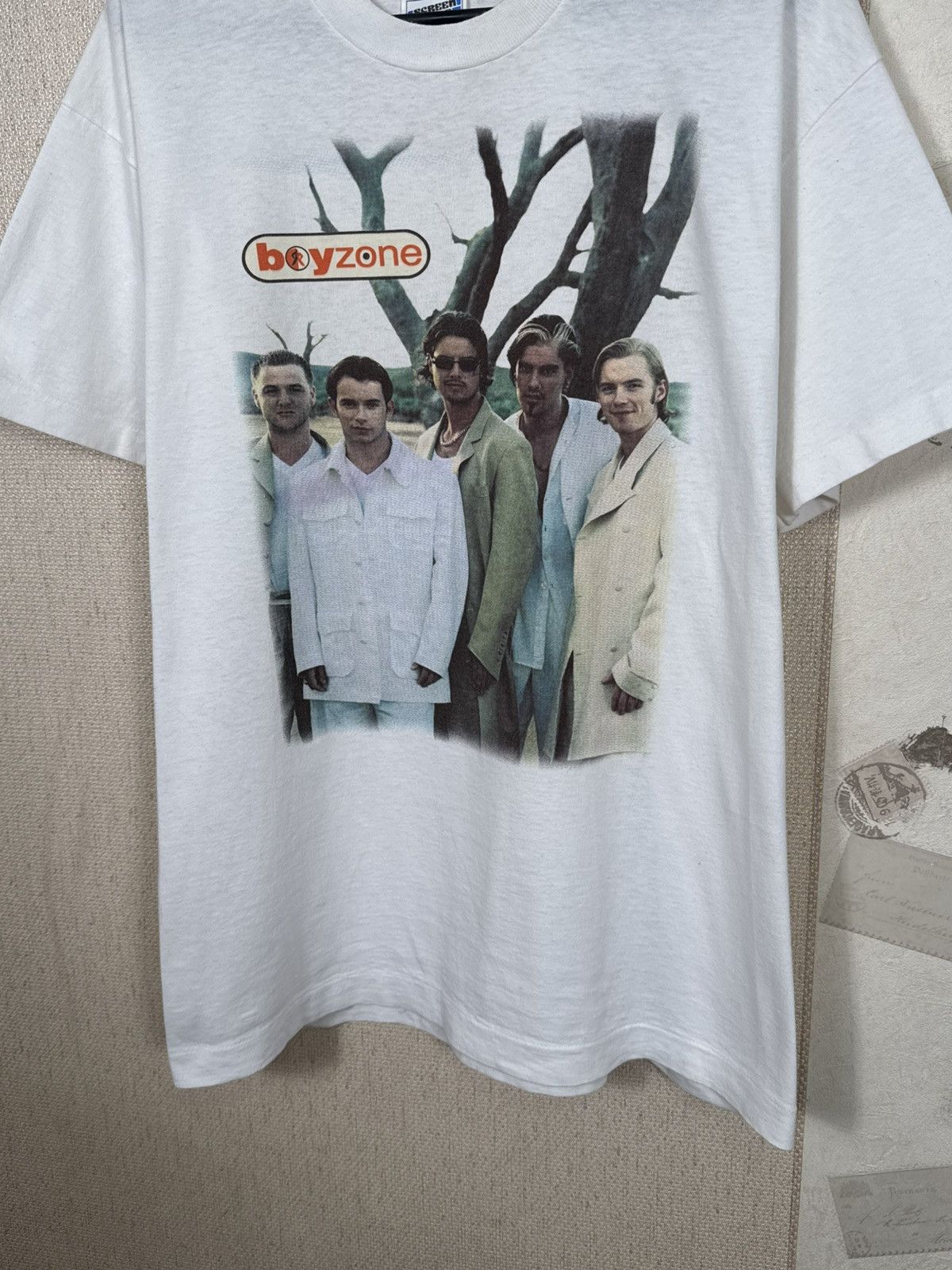Other Vintage Boyzone T shirt 1997 Summer Tour Band White Hype L Size US L / EU 52-54 / 3 - 8 Thumbnail