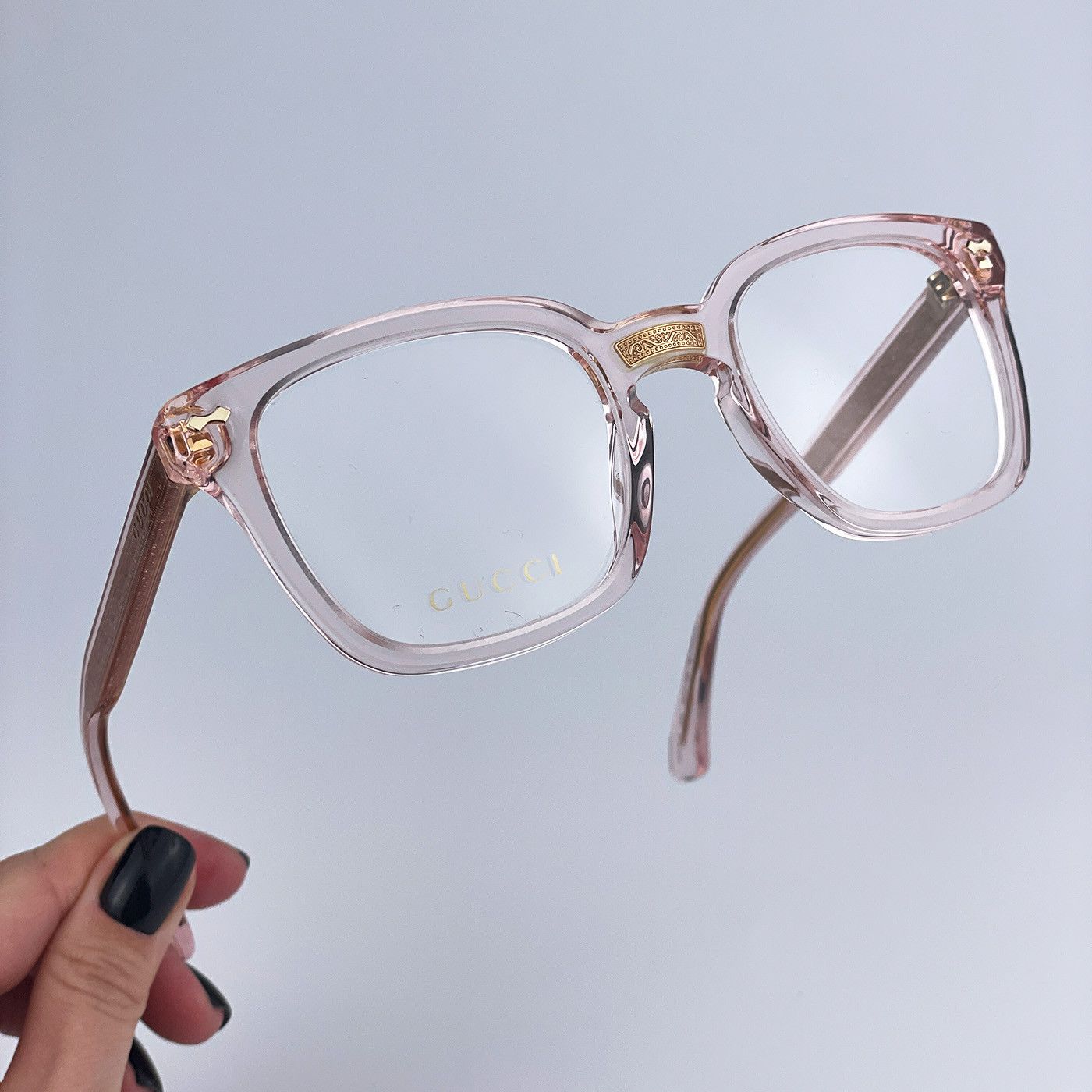 Gucci NEW Gucci GG0184O 013 Pink Square Unisex Eyeglasses Size ONE SIZE - 1 Thumbnail