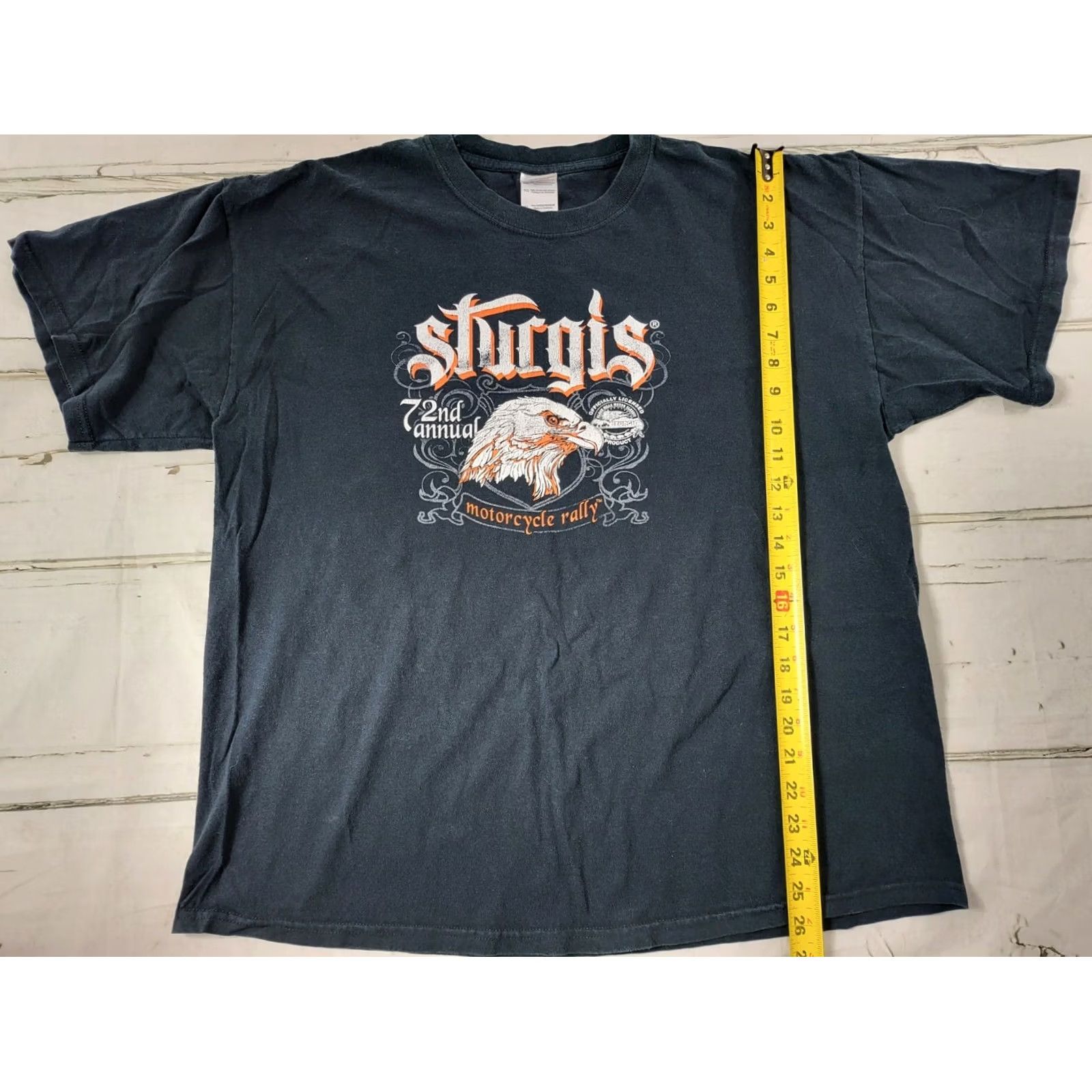 Gildan VINTAGE 72nd Annual 2012 Sturgis Motorcycle Rally Black Short Sleeve T-Shirt Mens XL Size US XL / EU 56 / 4 - 4 Thumbnail