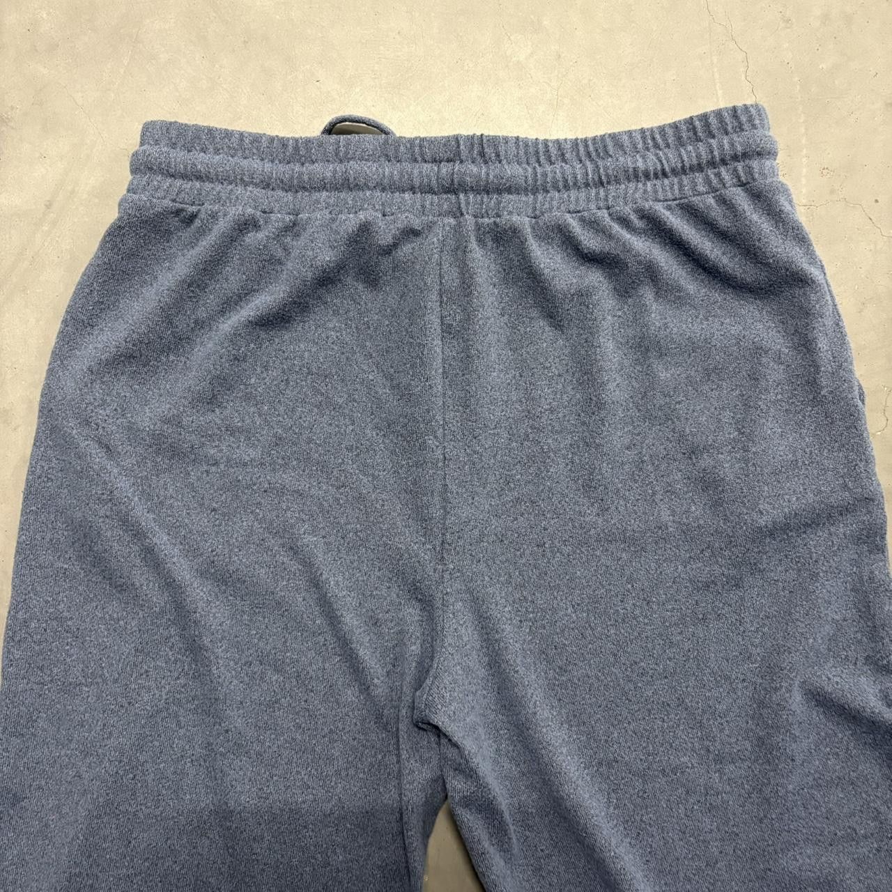 Japanese Brand × Vintage Crazy Vintage Y2K/2009s Super Baggy Wideleg Short Blue Sweatpants! Size US 34 / EU 50 - 6 Thumbnail