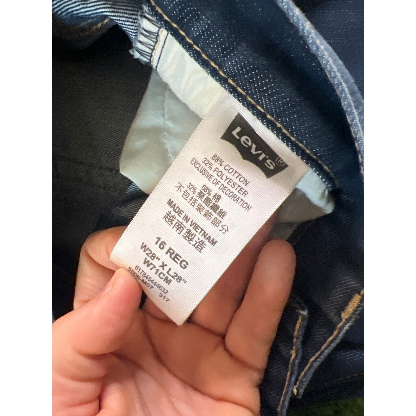Levi's Levis 505 Regular Straight Jeans Womens Dark Wash 16R 28X28 Size 28" / US 6 / IT 42 - 6 Thumbnail