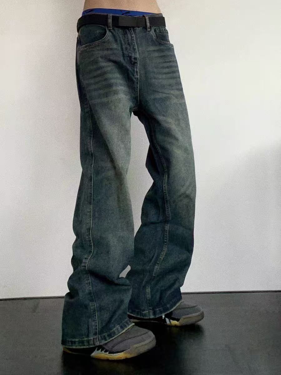 Japanese Brand × Jean baggy vintage washed wide leg jeans Size US 32 / EU 48 - 1 Thumbnail