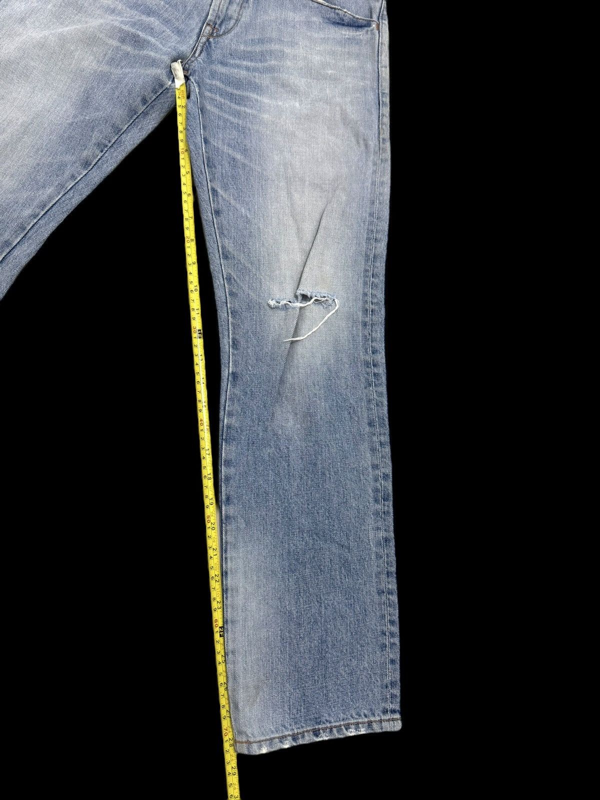 Marithe + Francois Girbaud MARITHE FRANCOIS GIRBAUD HALF SELVEDGE DISTRESSED JEANS Size US 30 / EU 46 - 16 Thumbnail