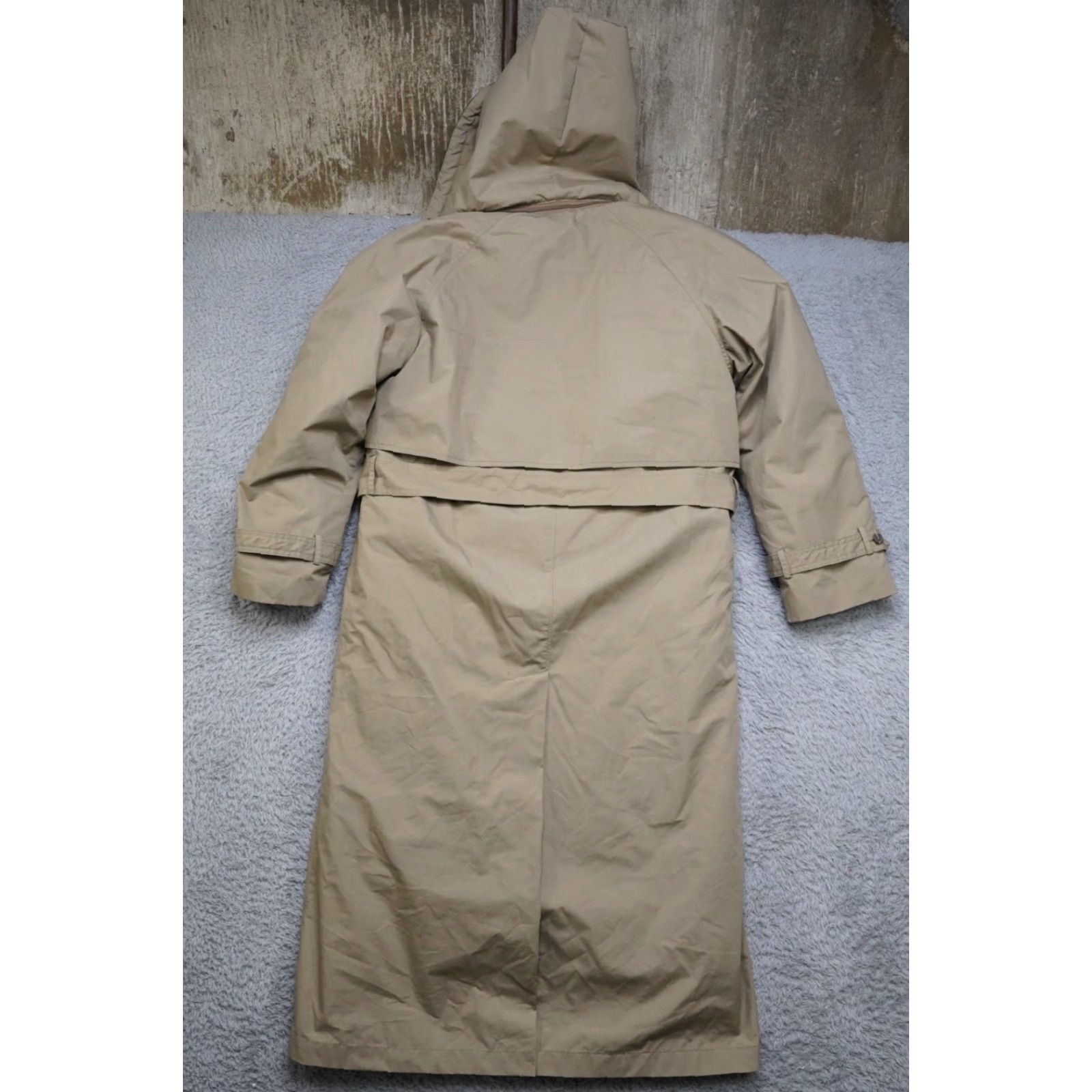 Vintage VINTAGE Cabela's Trench Coat Womens M Tan Goose Down Hooded Lined Jacket Flannel Wind-Resistant Pockets Long Shirt Size M / US 6-8 / IT 42-44 - 5 Thumbnail