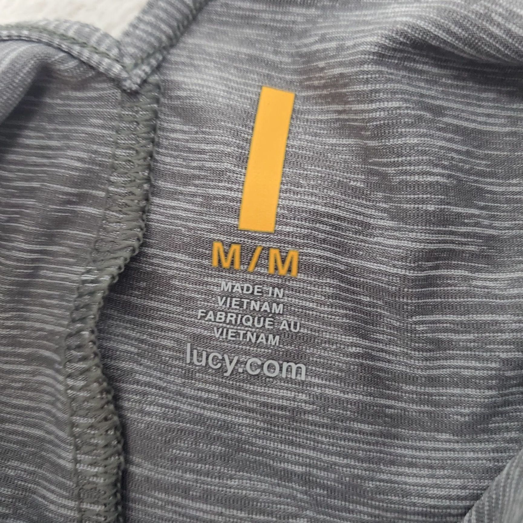 Vintage Lucy Womens Top M Gray Manifest Long Sleeve V Back Stretch Ruched Side Activewear/Travel Casual Shirt Size M / US 6-8 / IT 42-44 - 3 Thumbnail