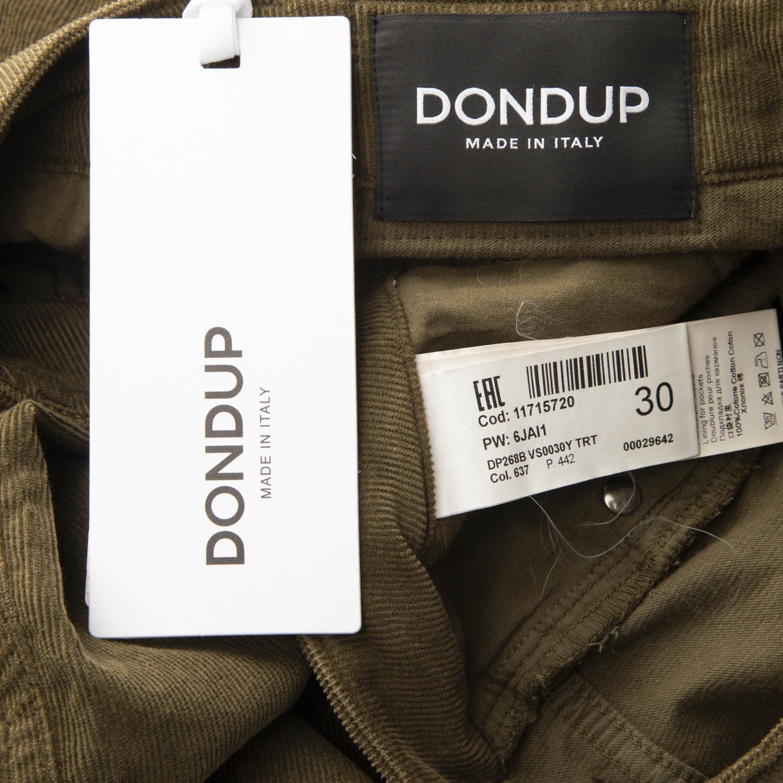 Dondup Green Koons Cropped Leg Trousers Size 30" / US 8 / IT 44 - 4 Thumbnail
