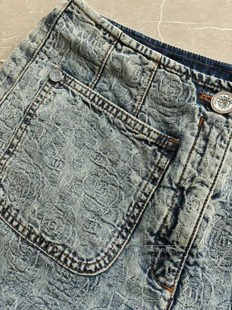 Chanel Chanel 23p camelia dark pattern jeans Size 24" / US 00 / IT 34 - 6 Thumbnail