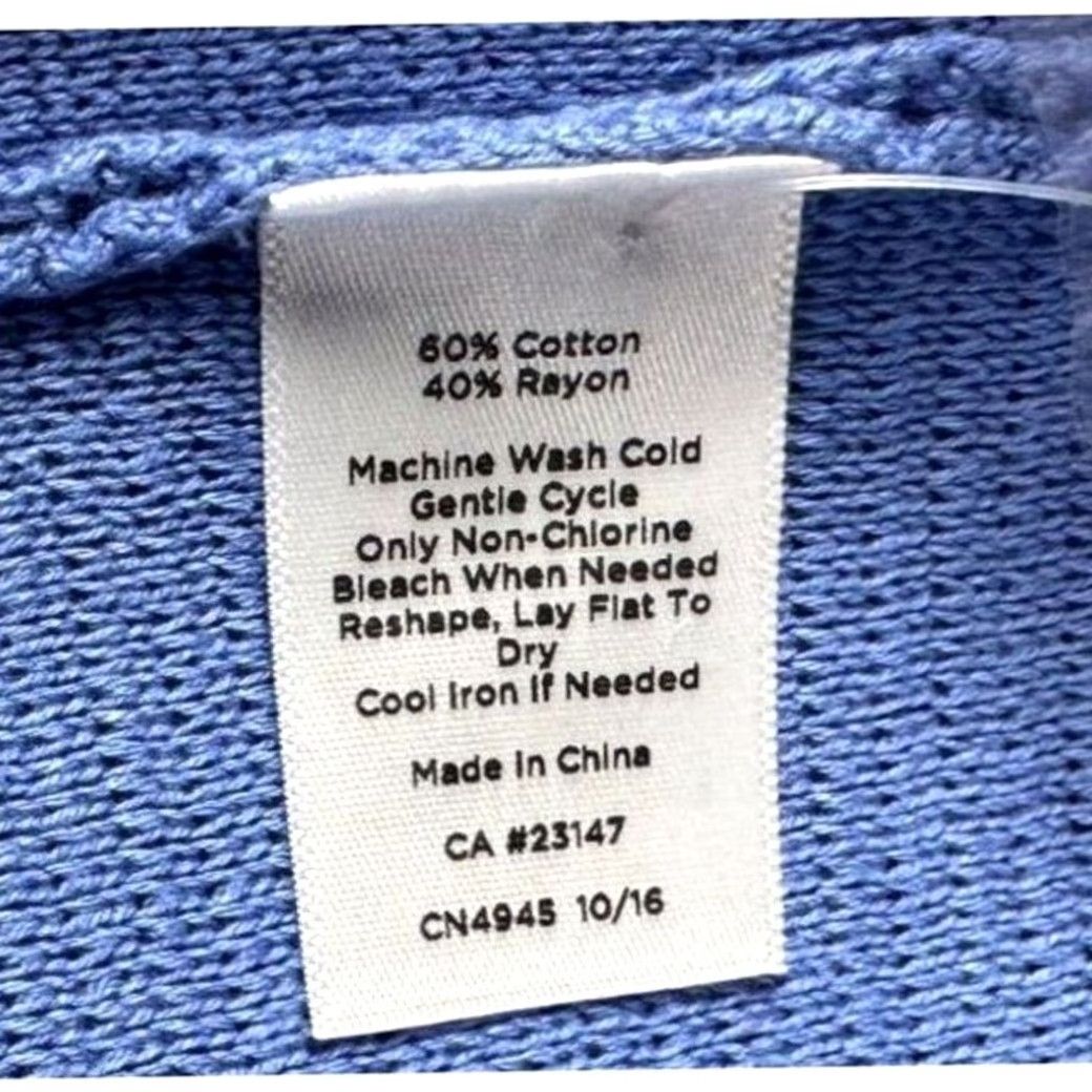 Talbots Talbots Cardigan Knit Open Face Sweater Women Medium Blue Long Sleeve NEW Size M / US 6-8 / IT 42-44 - 6 Thumbnail