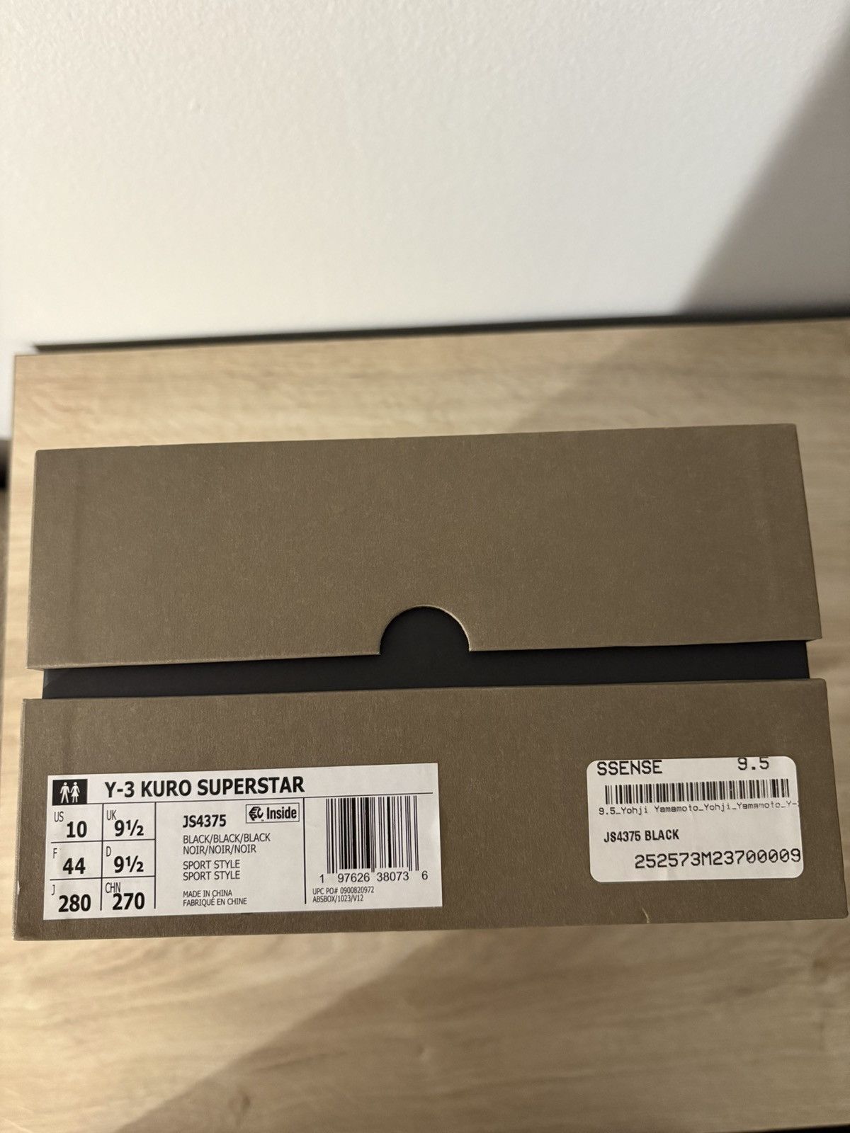 Yohji Yamamoto YOHJI YAMAMOTO Black Y-3 KURO Superstar Sneakers Size US 10 / EU 43 - 7 Thumbnail
