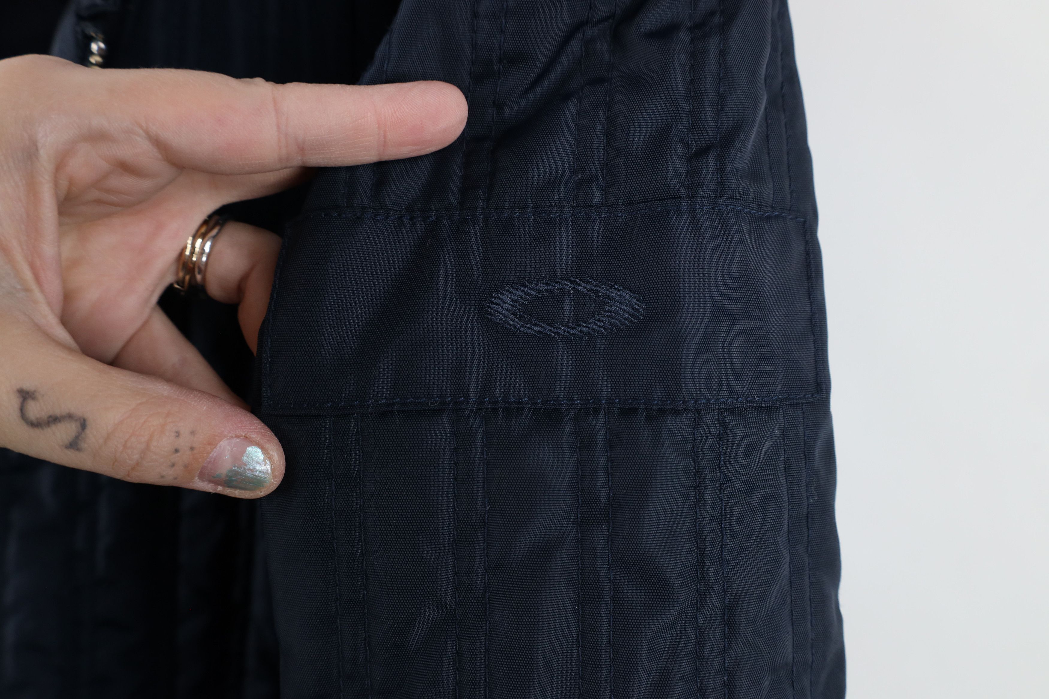 Oakley × Vintage Vintage Oakley Software Cafe Racer Bomber Jacket Blue Size US L / EU 52-54 / 3 - 4 Thumbnail