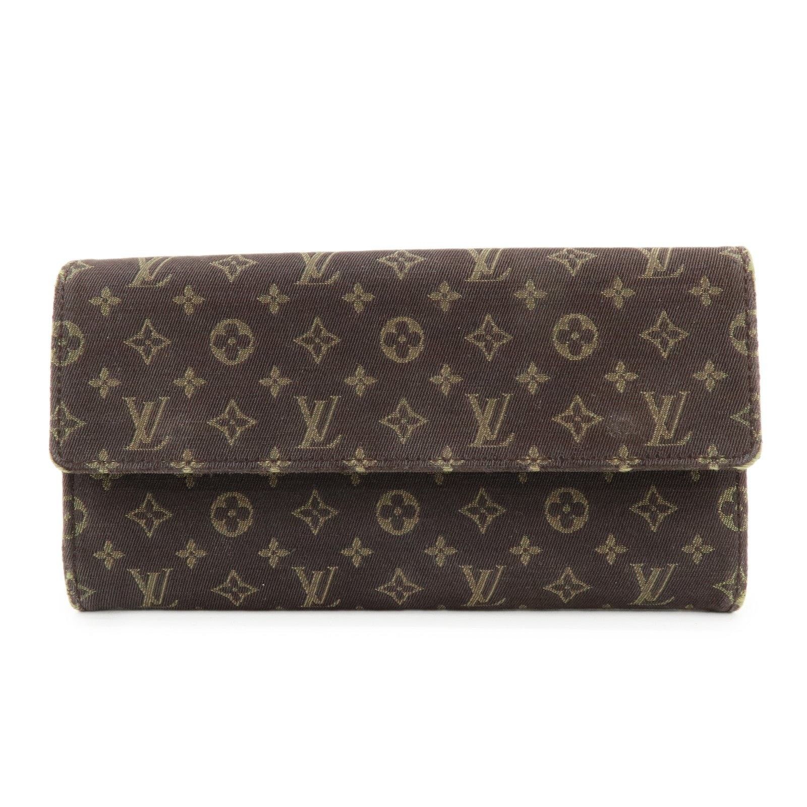 Louis Vuitton Louis Vuitton Monogram Mini Lin Canvas Long Wallet Brown Size ONE SIZE - 1 Thumbnail