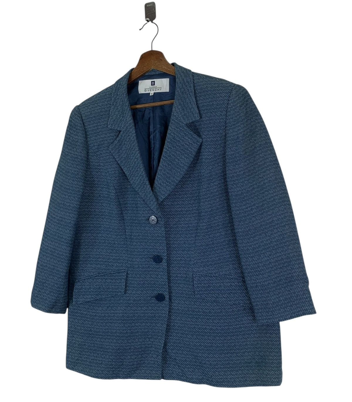 Givenchy Givenchy three-button blazer in a blue tweed material Size US S / EU 44-46 / 1 - 2 Thumbnail