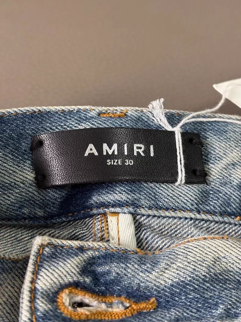 Amiri Amiri Size 30 Heavy industry flower embroidery hole cat bea Size US 30 / EU 46 - 7 Thumbnail