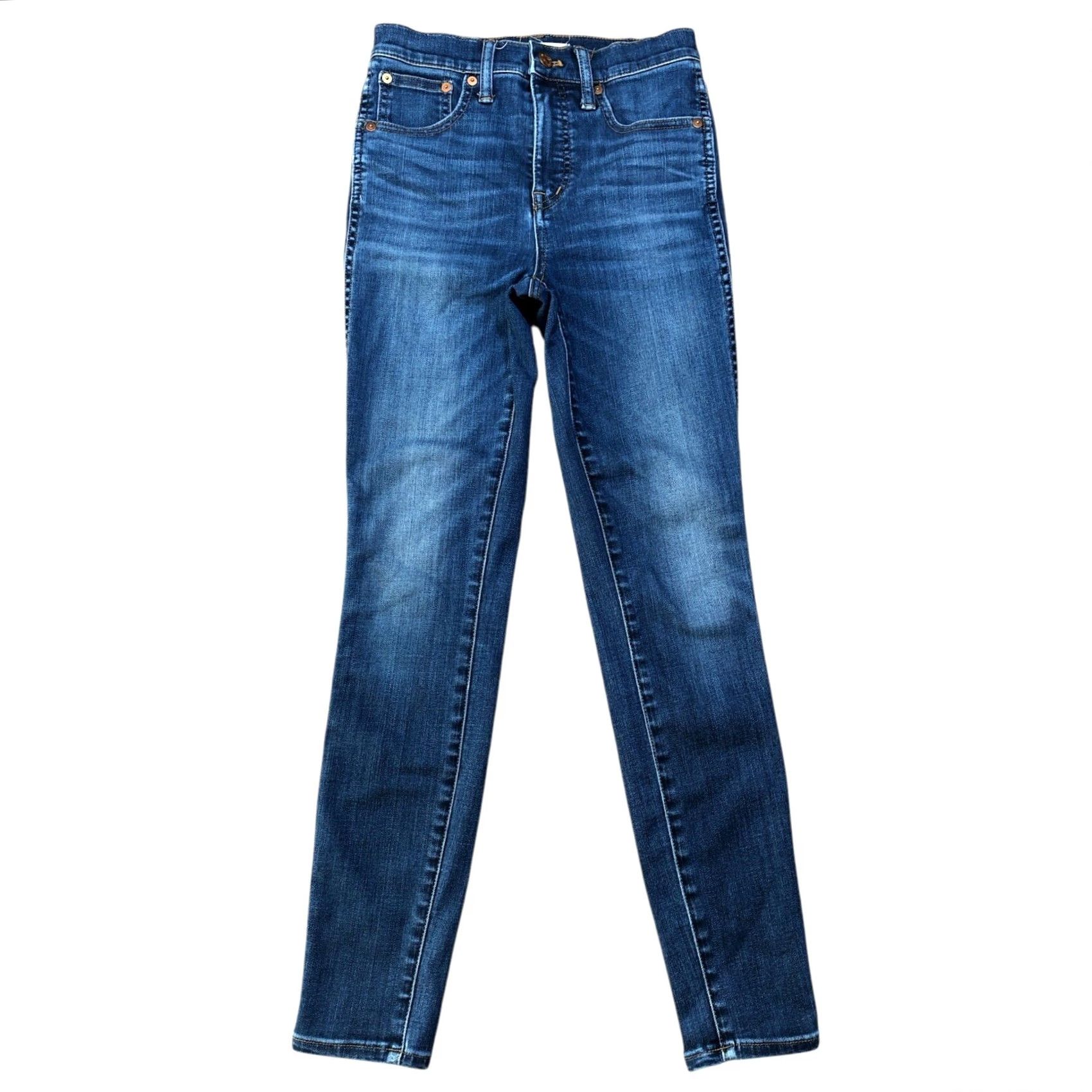 Madewell Madewell Jeans Womens 25 X 27.5 Inseam Blue 10” High Rise Skinny Denim Size 42" / US 20 - 2 Thumbnail
