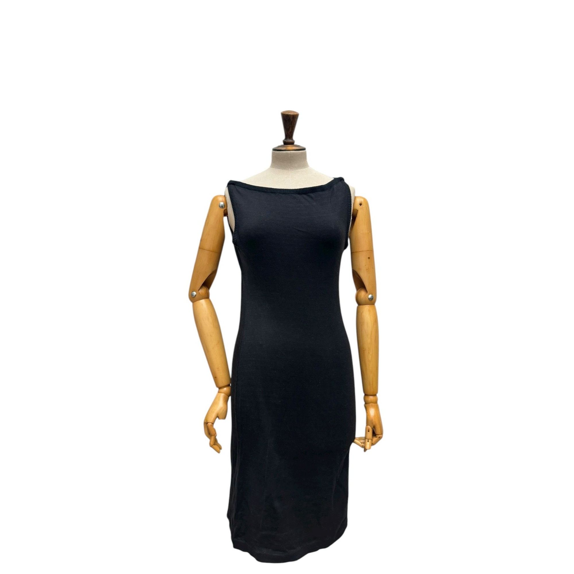 Alaia Black Cotton Knit Dress Size S / US 4 / IT 40 - 1 Thumbnail