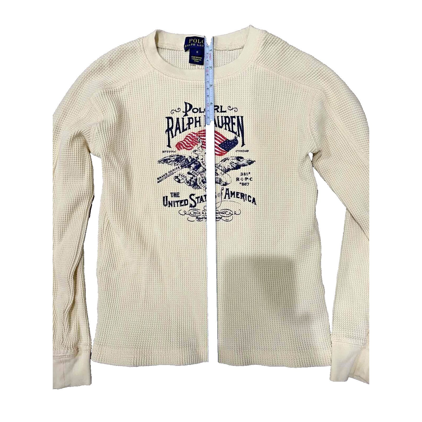 Polo Ralph Lauren Polo Ralph Lauren waffle Thermal Cream Size 6 Cotton A000335 Size US XS / EU 42 / 0 - 3 Thumbnail