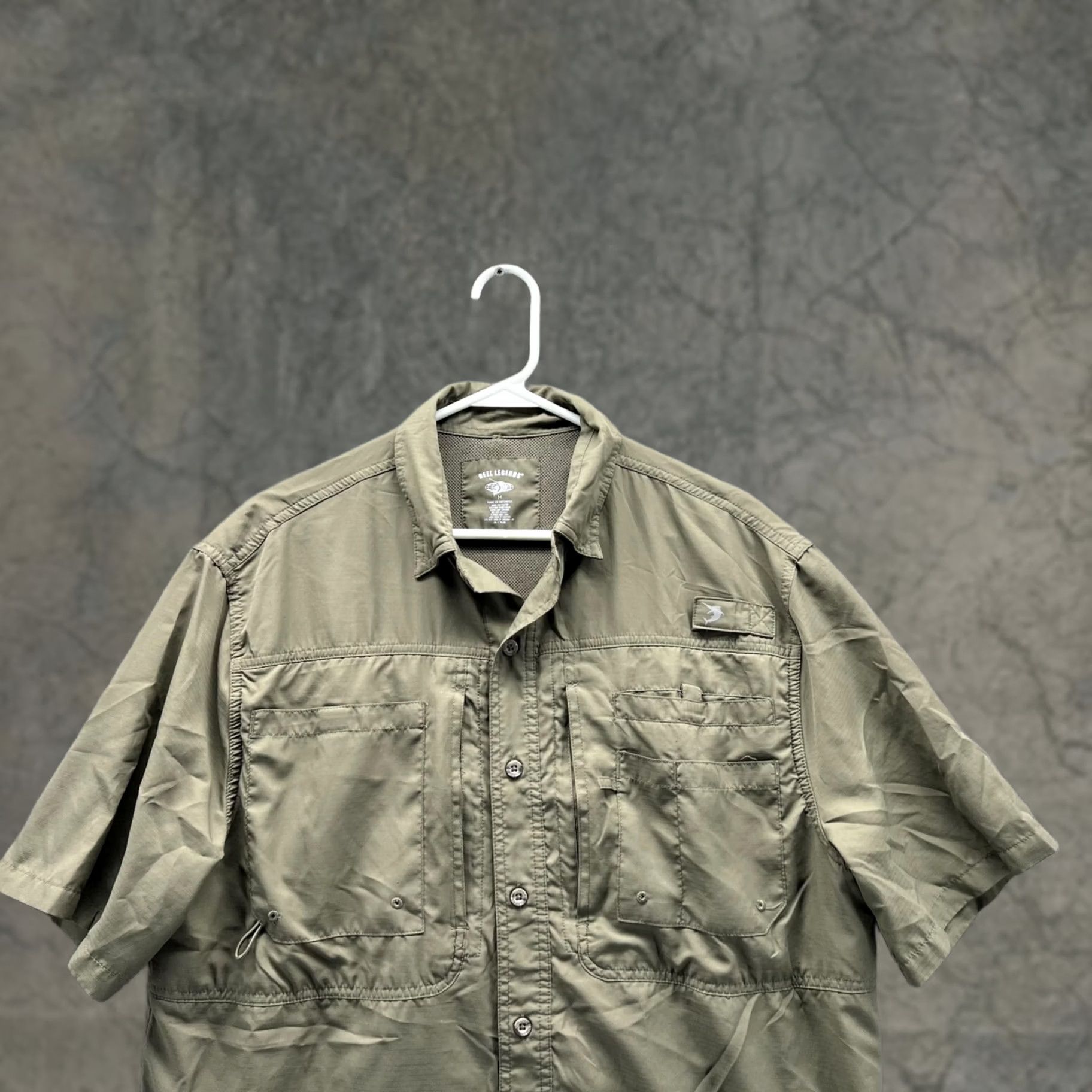 Vintage Reel Legends Shirt Men Medium Adult Green Button-Up Long Sleeve Casual Solid 44 Chest Vintage: No Size US M / EU 48-50 / 2 - 1 Thumbnail