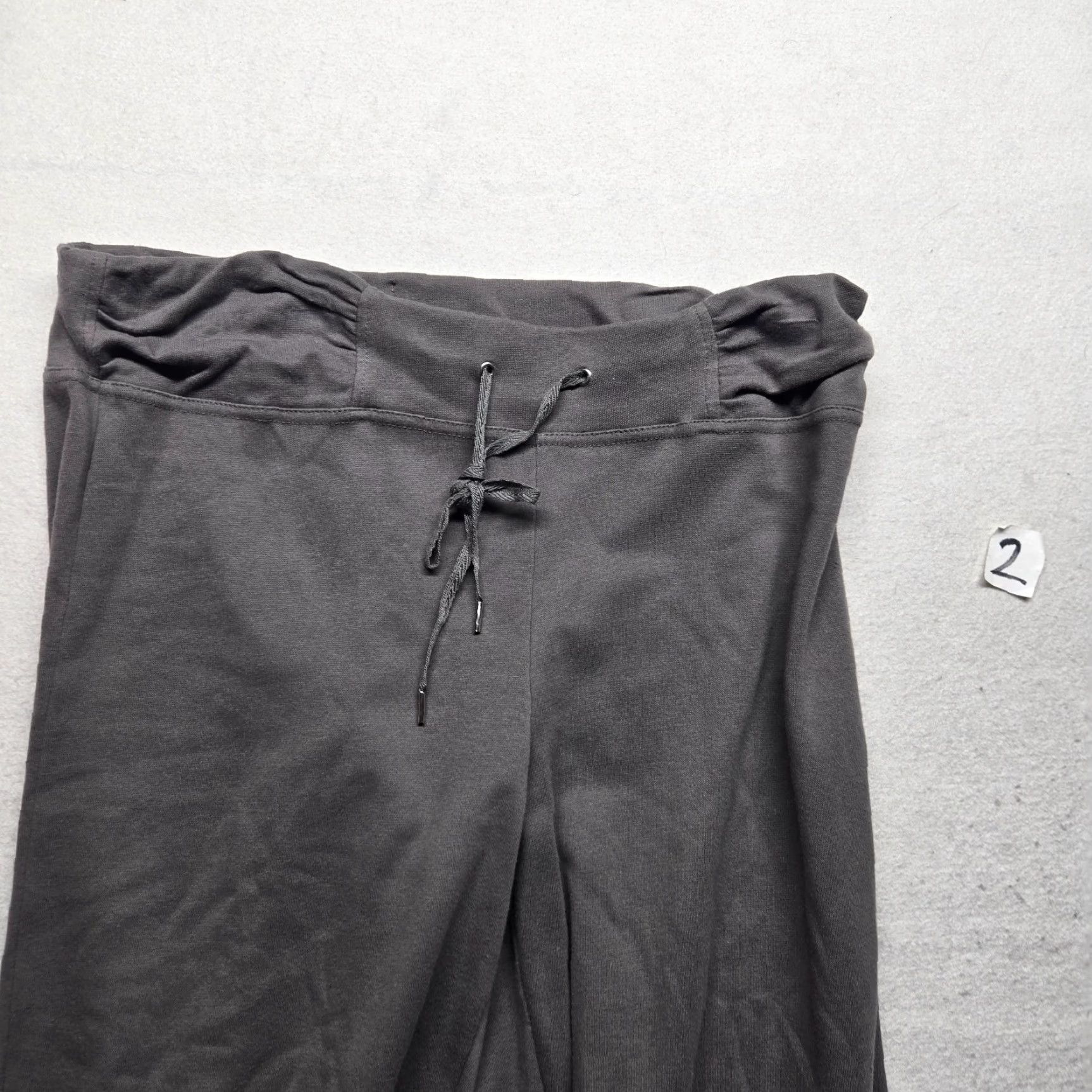 Vintage GW Sport Gray Draw String Pants Women's XL Knit Wide-Leg Elastic Waist Casual Sweatpants Size 40" / US 18 - 2 Thumbnail
