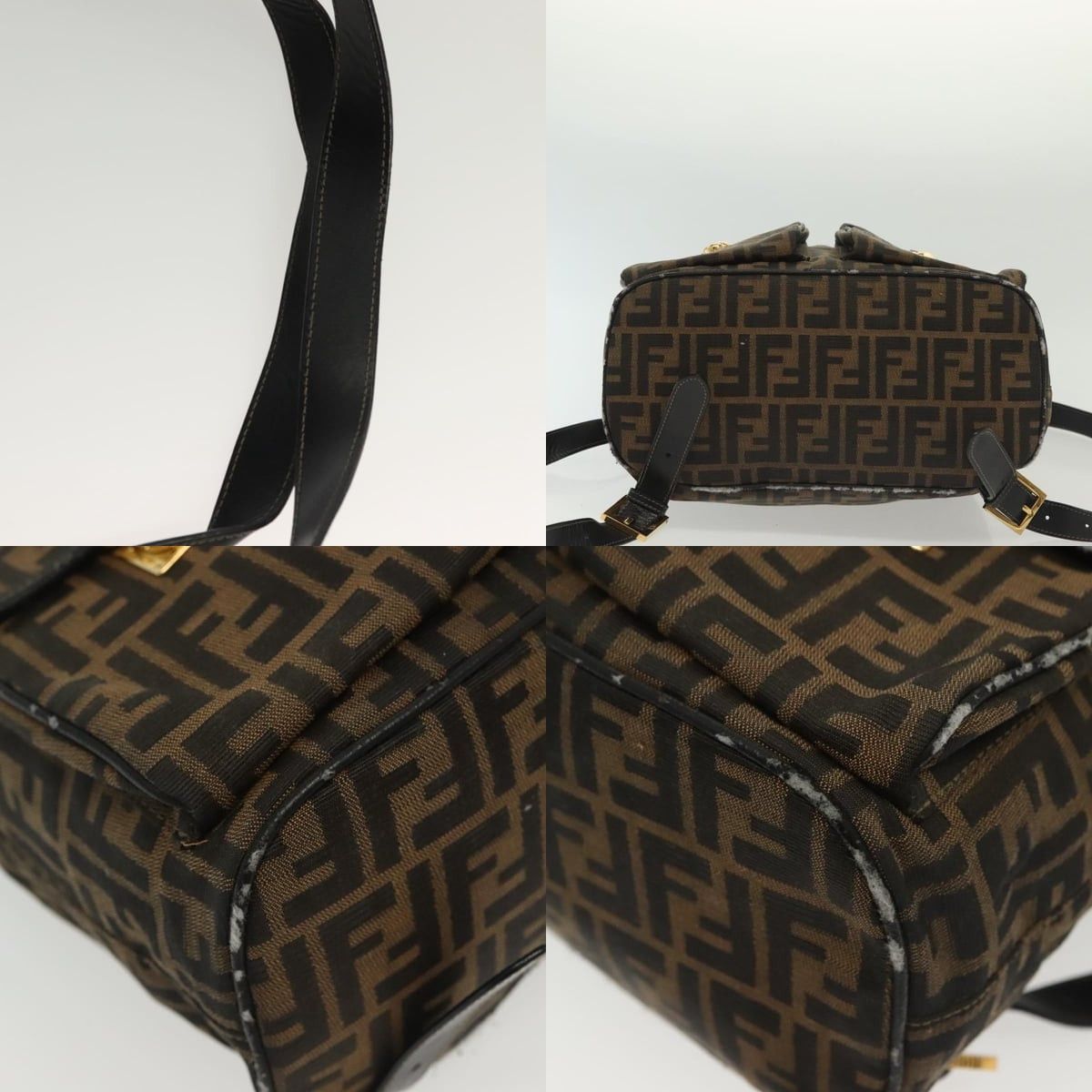 Fendi FENDI Zucca Canvas Backpack Black Brown Size ONE SIZE - 10 Thumbnail