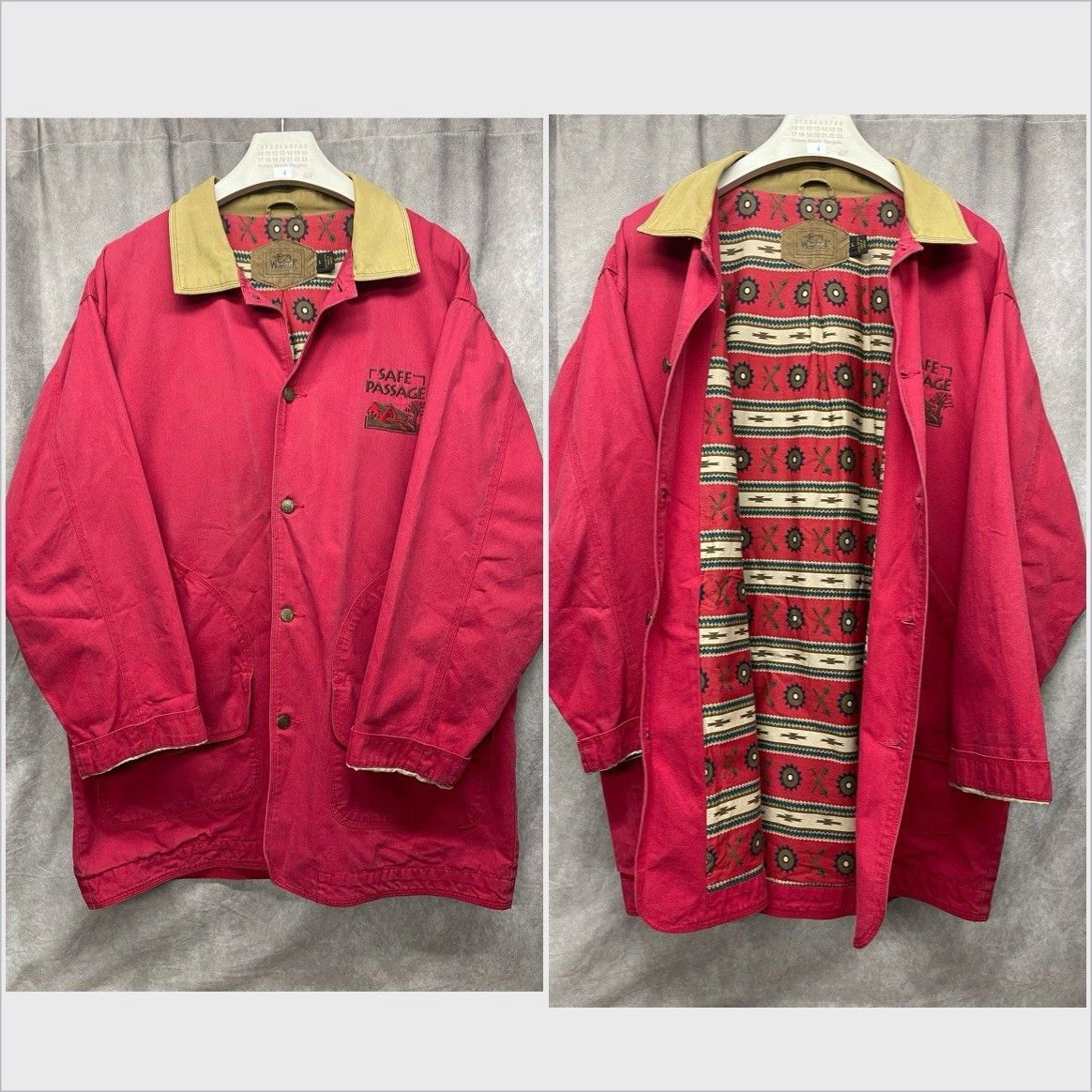 Other VINTAGE 90S WOOLRICH SANTA FE RED CANVAS AZTEC BLANKET LINED Size US L / EU 52-54 / 3 - 1 Thumbnail