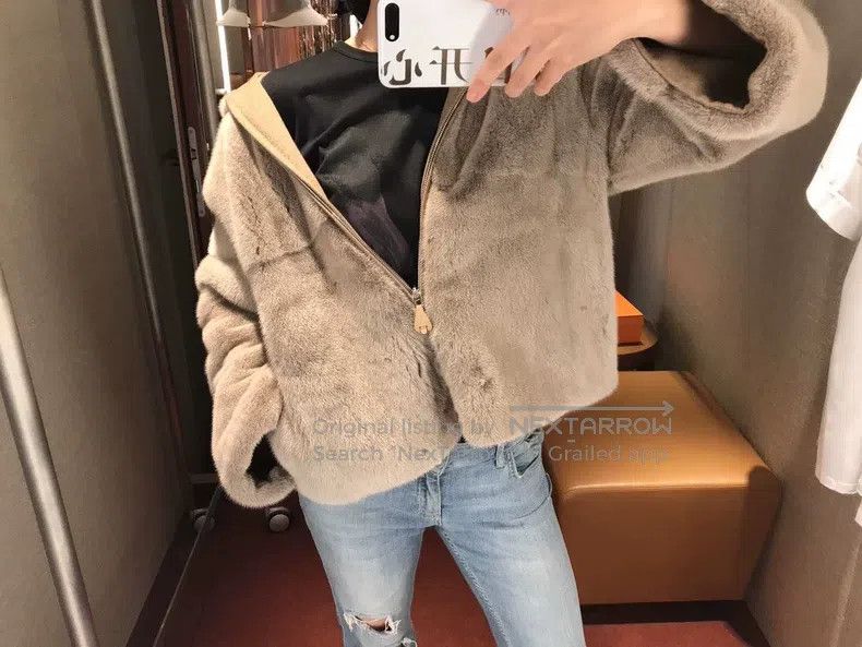 Hermes Hermes Khaki double-sided fur coat Size XS / US 0-2 / IT 36-38 - 7 Thumbnail