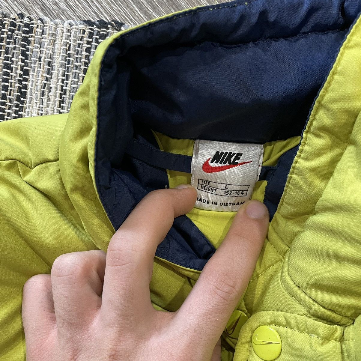 Nike × Vintage Nike 90s down jacket puffer Bomber big swoosh center tn acg Size US S / EU 44-46 / 1 - 2 Thumbnail