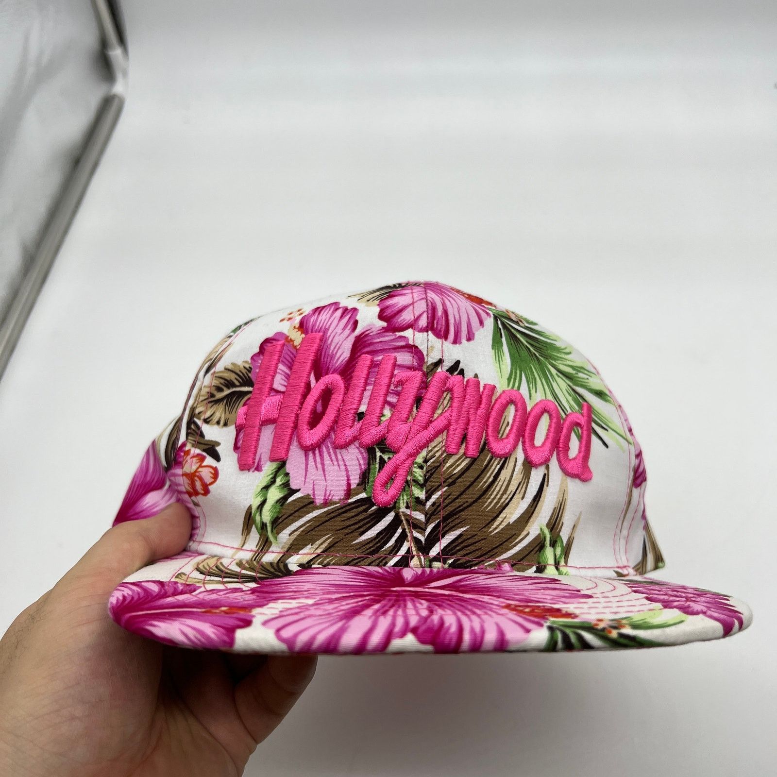 Other Hollywood Women's Pink Floral Hat Snapback Tropical Caps Size ONE SIZE - 8 Thumbnail