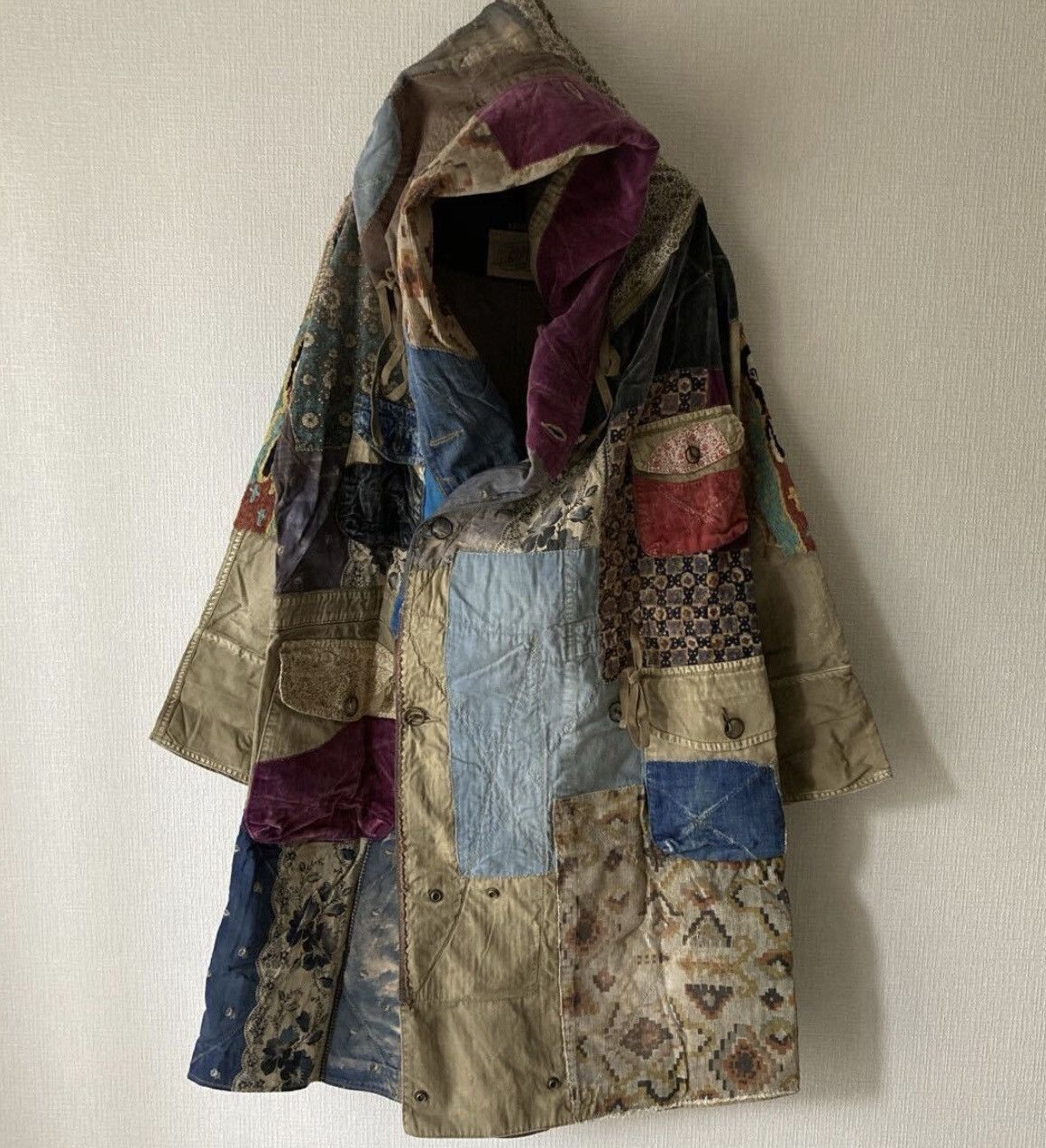 Archive Kapital Kountry Patchwork Ring Coat (Embroidered)
