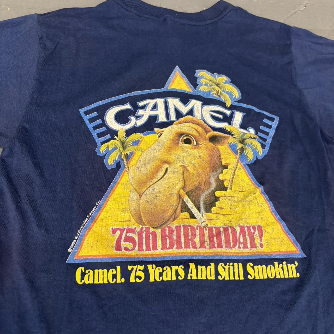 Vintage Vintage 80s Camel 75th Birthday Tee Size US L / EU 52-54 / 3 - 8 Thumbnail