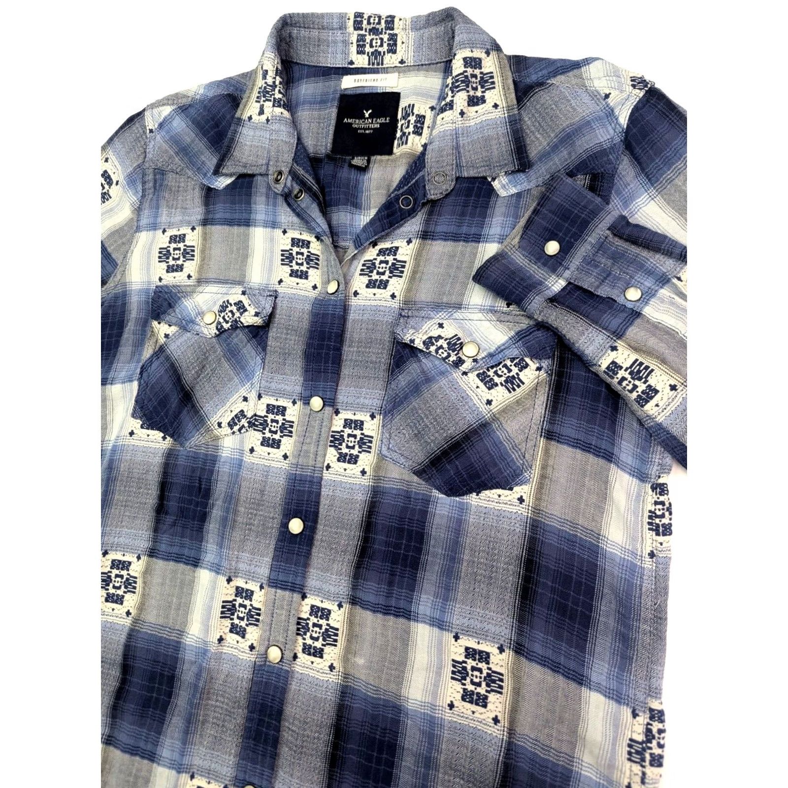 American Eagle Outfitters American Eagle Outfitters Western Button-Up Shirt Womens XS? No, keep original size. Size S / US 4 / IT 40 - 3 Thumbnail