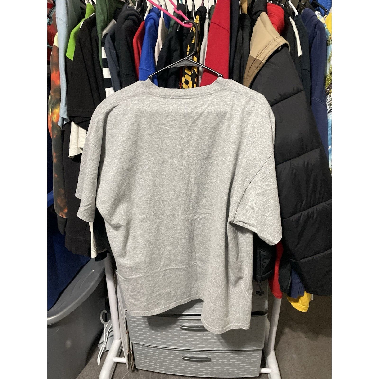 Nike Size XL- VTG Nike Big Swoosh T-Shirt Men's Gray Logo Center Size US XL / EU 56 / 4 - 2 Thumbnail