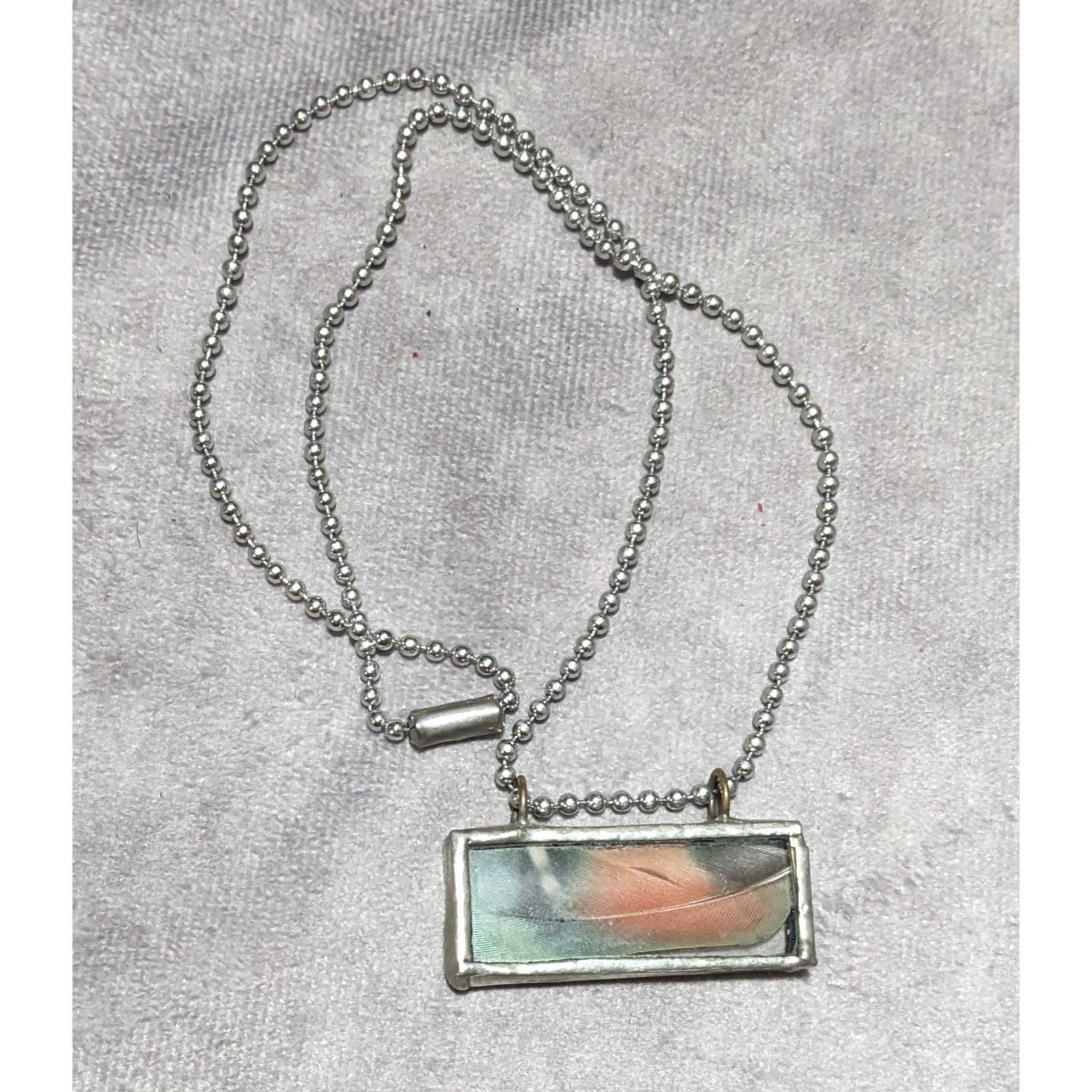 Other Glass Encased Bird Feather Pendant Necklace Size ONE SIZE - 8 Thumbnail