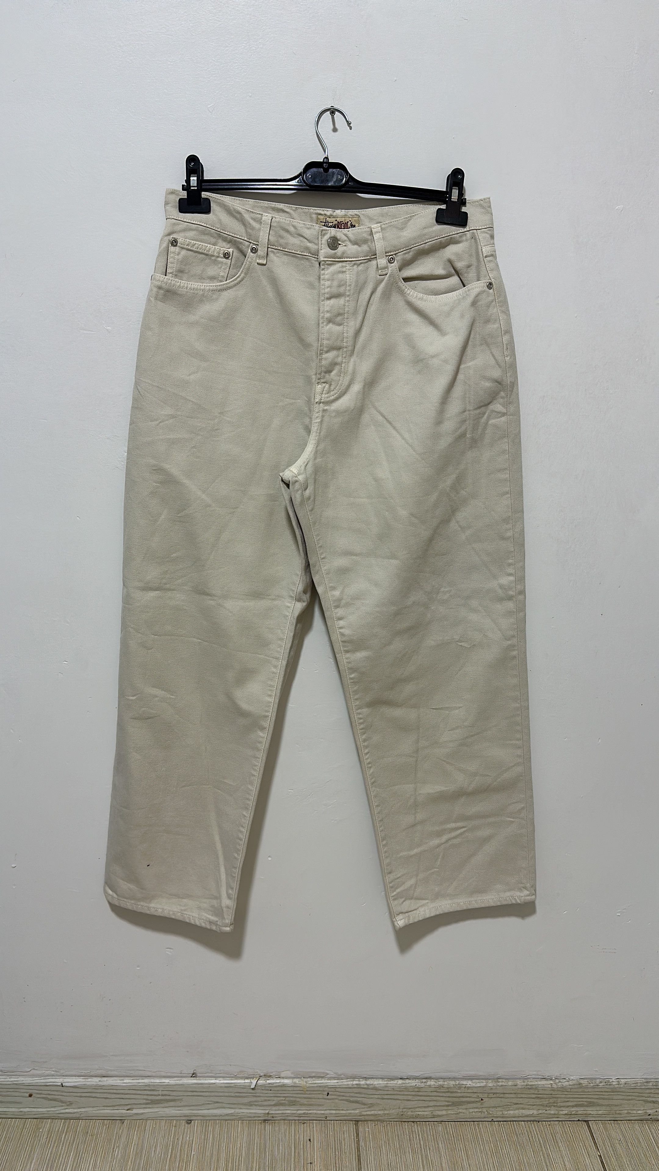 Stussy × Vintage Stüssy Big Ol Jean White Size 32 | Grailed