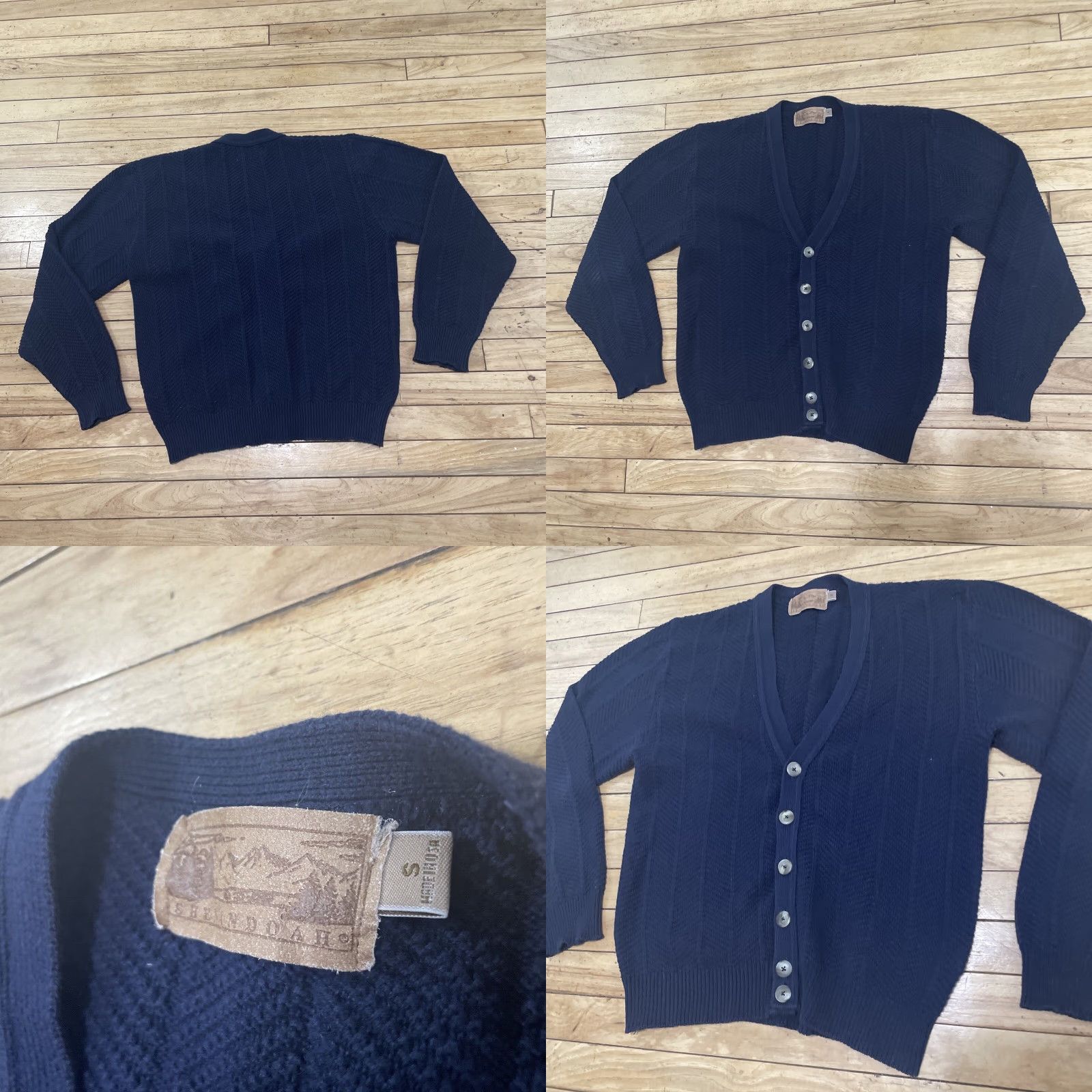 Vintage SHENANDOAH Cardigan Sweater Men S Blue Retro Grandpa Classic Preppy Knit Small Size S / US 4 / IT 40 - 9 Thumbnail