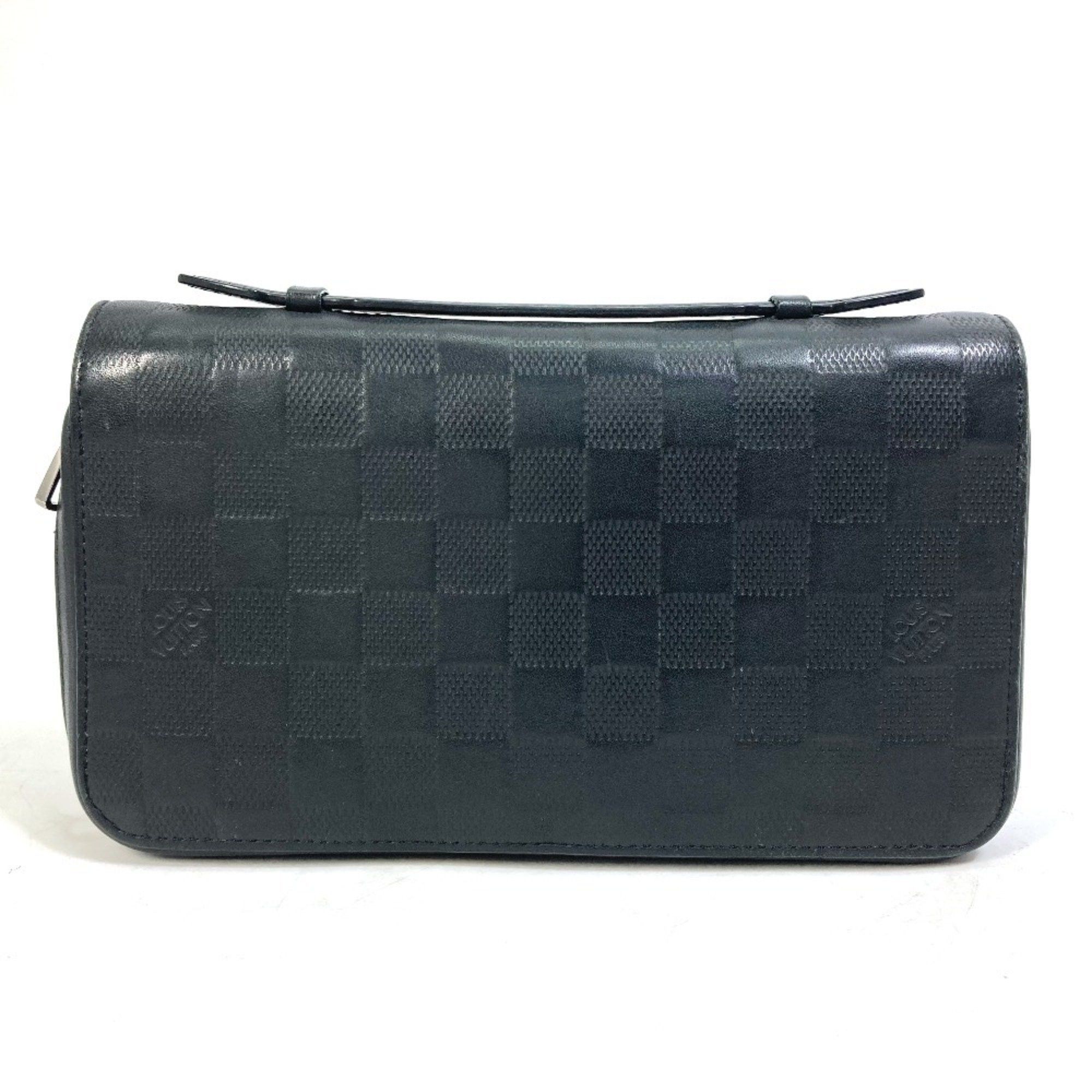 Louis Vuitton LOUIS VUITTON N61254 Damier Infini Zippy XL Clutch Bag Long Wallet Leather Men's Noir Black Size ONE SIZE - 1 Thumbnail