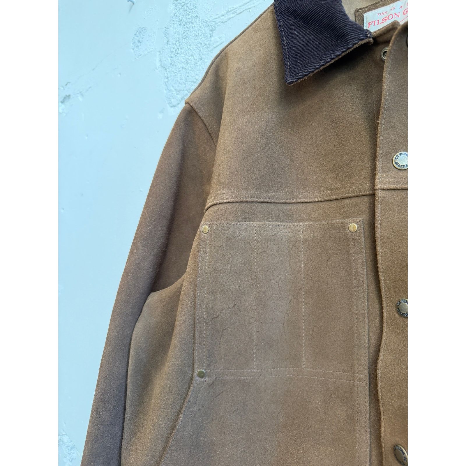 Filson Filson Roughout Leather Short Cruiser Jacket Size US XL / EU 56 / 4 - 9 Thumbnail