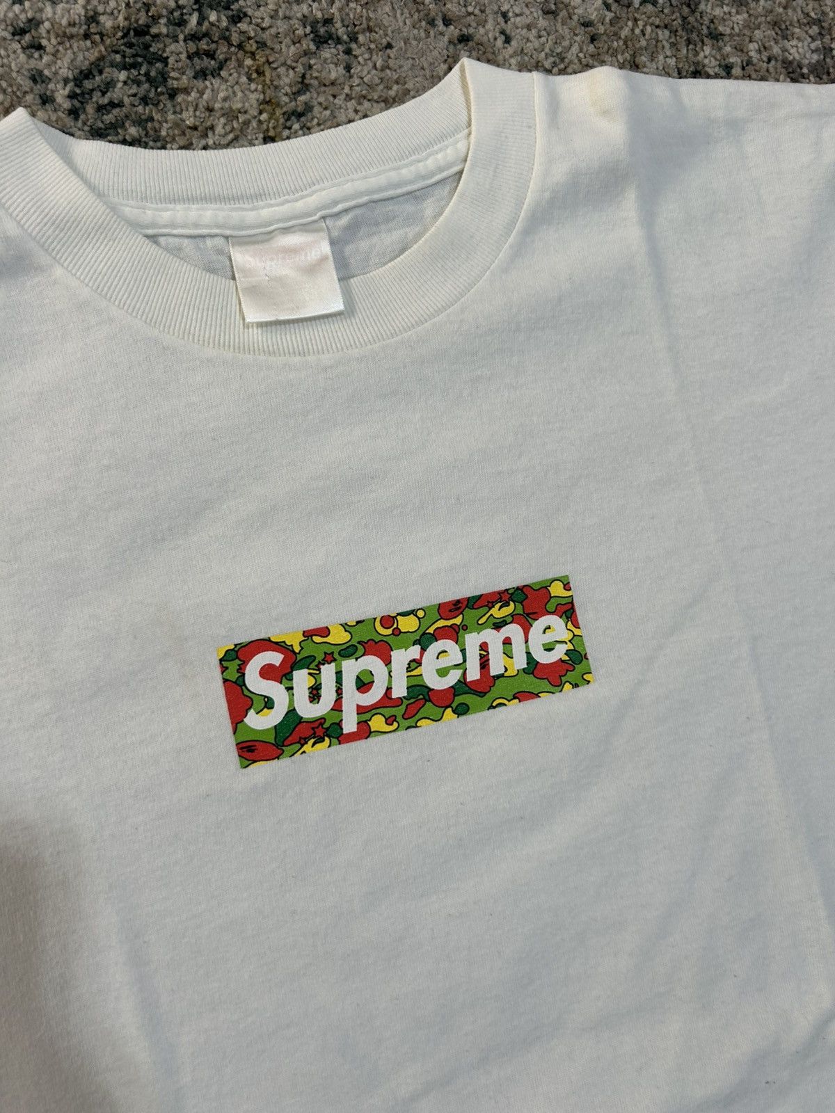Supreme A Bathing Ape Box Logo Green Psyche Camo - 2001 Size US M / EU 48-50 / 2 - 2 Thumbnail