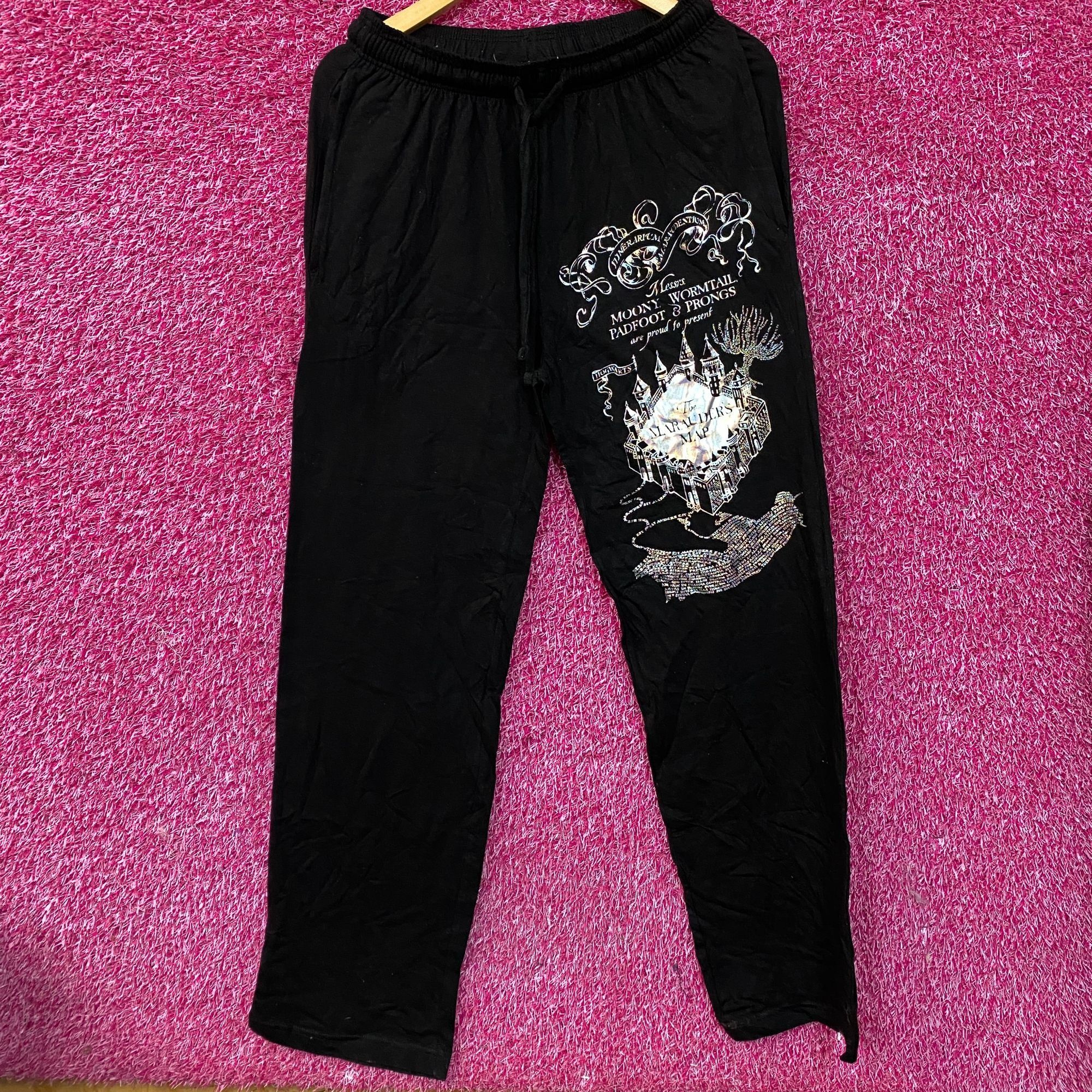 Warner Bros Harry Potter Marauder's Map Loungewear Pajama Pants XS Size 28" / US 6 / IT 42 - 1 Thumbnail