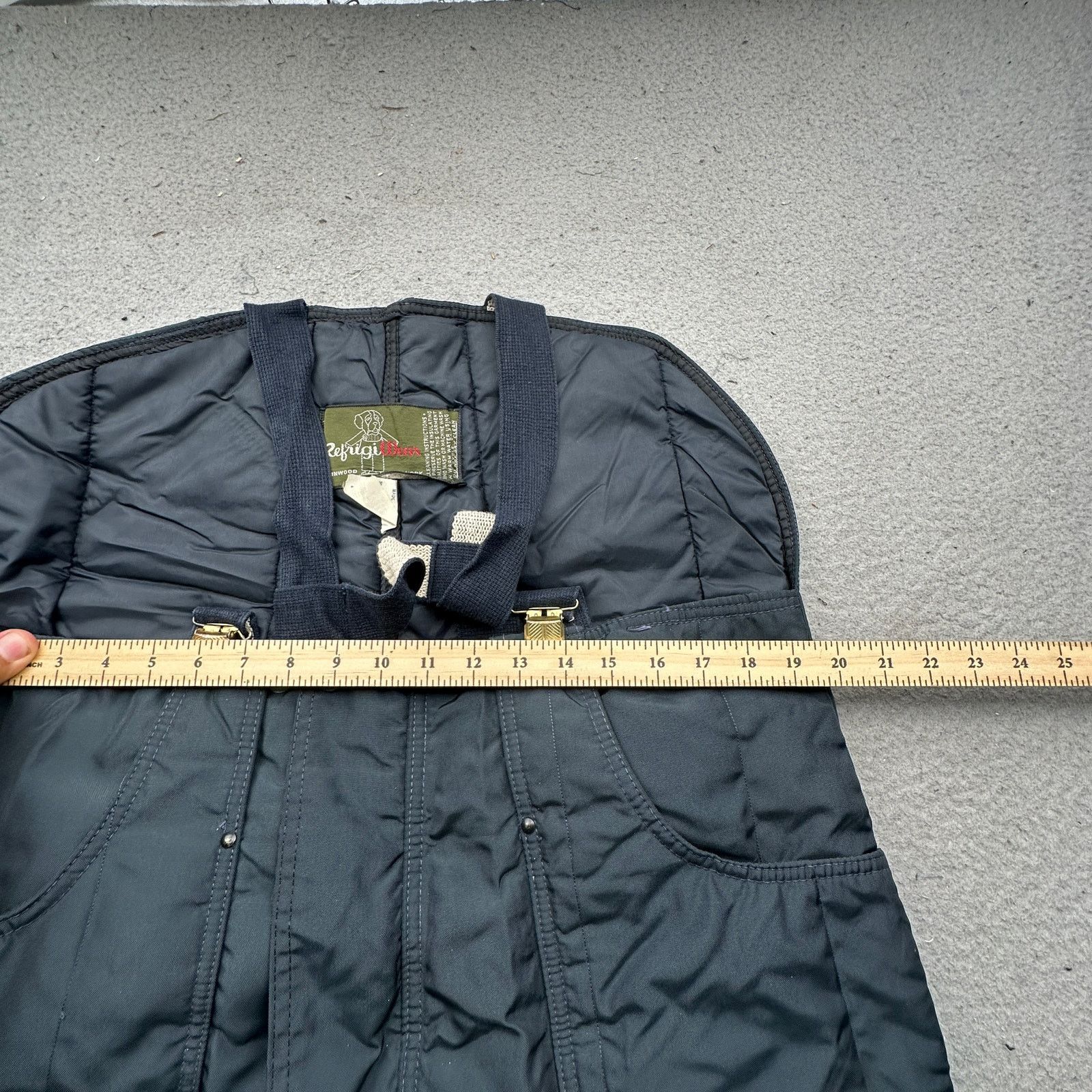 Refrigiwear Vintage RefrigiWear 345 Bib Overalls Medium Navy Quilted Size US 38 / EU 54 - 3 Thumbnail