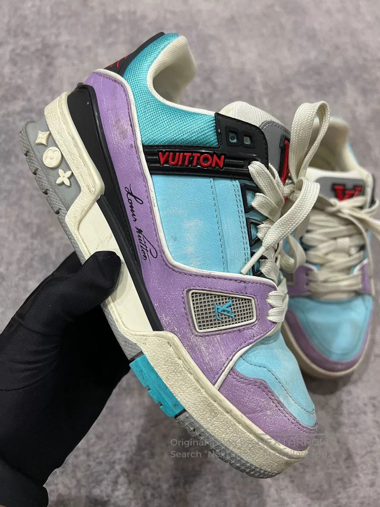 Louis Vuitton Louis Vuitton Macaron Color Block Trainer. Size US 4 / IT 34 - 3 Thumbnail