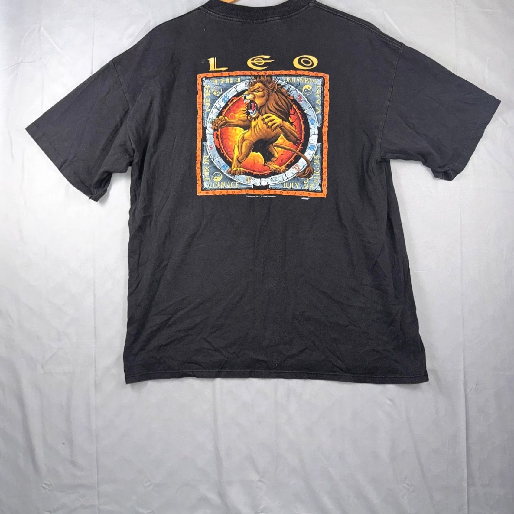 Vintage VINTAGE Coed Sportswear Shirt Mens XL Black Leo Zodiac Lion Graphic Tee USA 90s Size US XL / EU 56 / 4 - 2 Thumbnail
