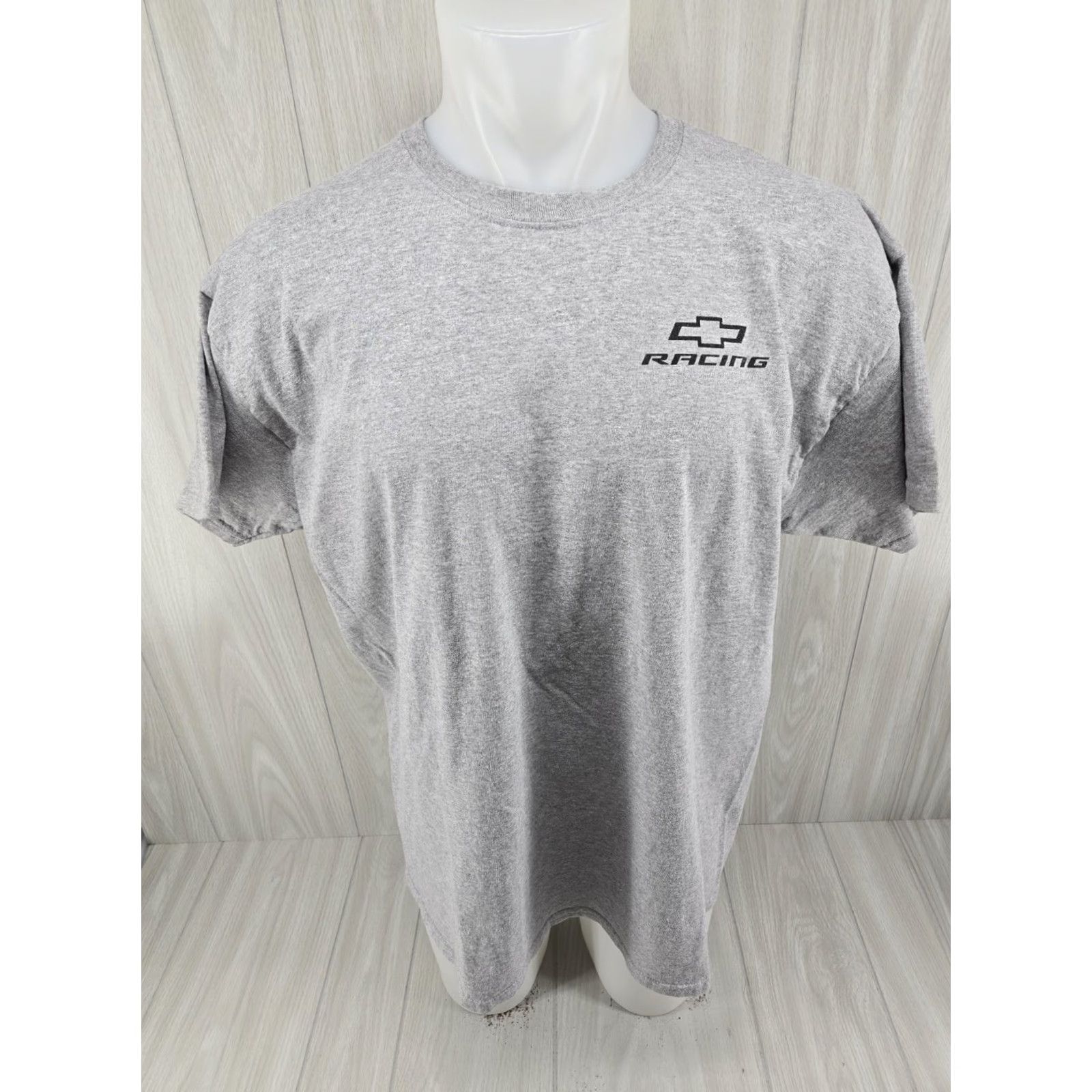 Gildan Chevy Racing Men's Graphic Tshirt Tee XL Gray Crew Neck Chevrolet Detroit Auto T-Shirt Size US XL / EU 56 / 4 - 3 Thumbnail