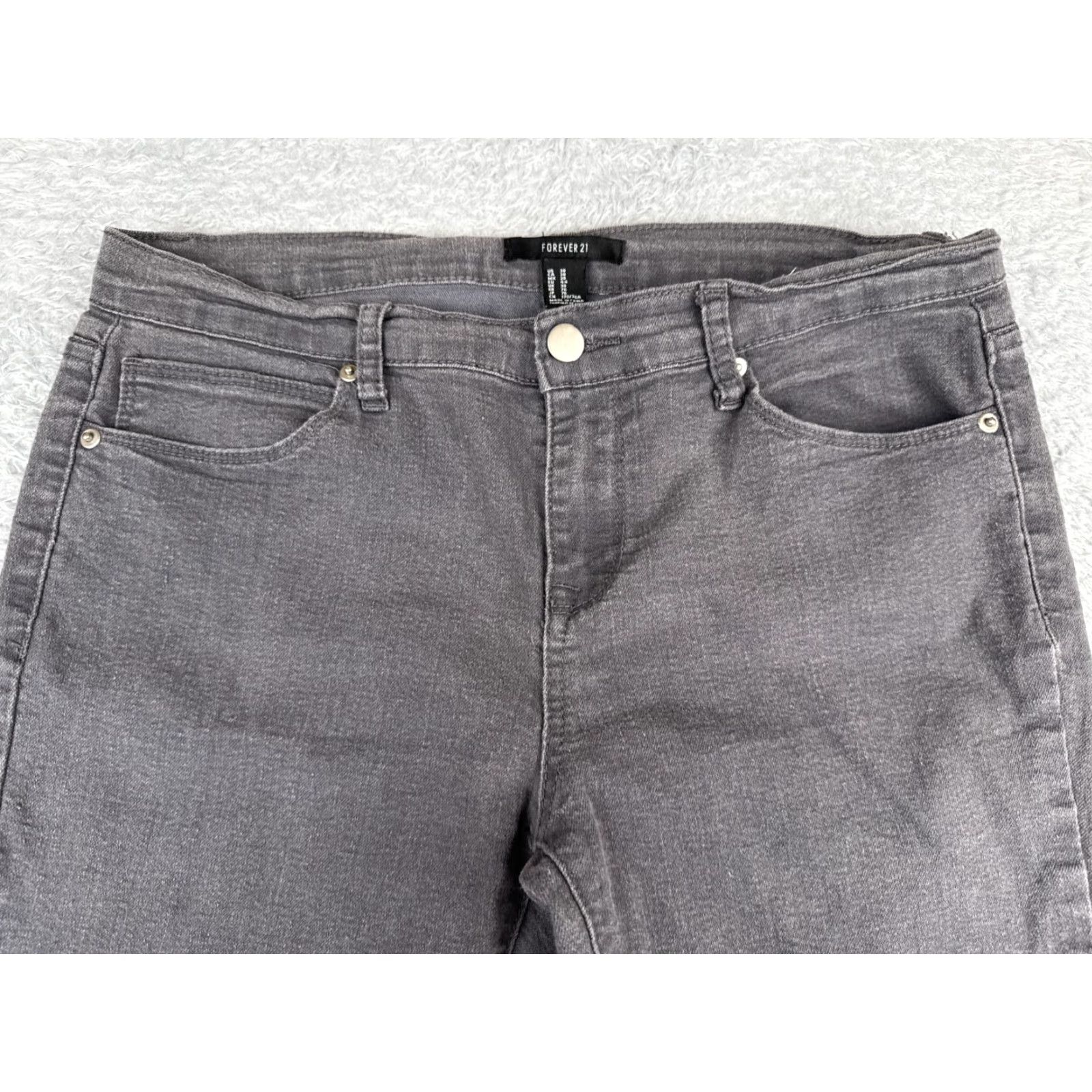 Forever 21 FOREVER 21 Jeans Womens 30 Gray Denim Skinny Cotton Blend Mid Rise 30x28 Jeans Medium Gray 90s American Classic Designer Womens Jeans Size 30" / US 8 / IT 44 - 4 Thumbnail