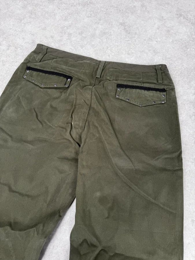 Daniele Alessandrini Daniele Alessandrini Green Cross Patch Flare Pants Size US 30 / EU 46 - 7 Thumbnail
