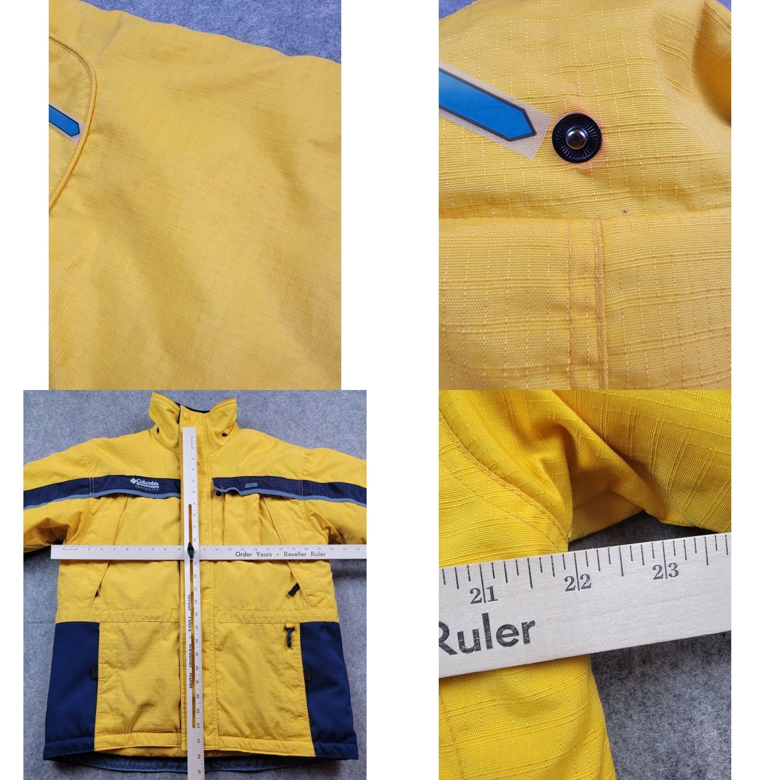 Vintage Columbia Jacket Mens Large Yellow Full Zip Nylon Softshell Outdoor Puffer Insulated Pockets Logo Outdoor Size US L / EU 52-54 / 3 - 11 Thumbnail