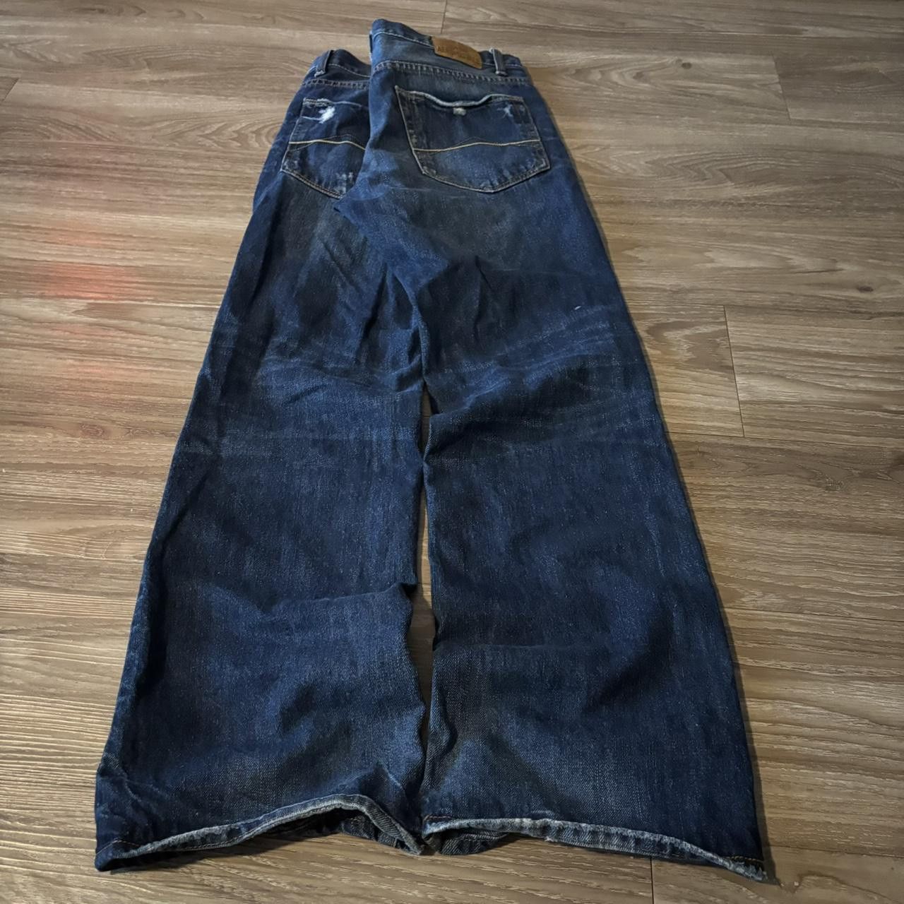 Aeropostale Crazy Vintage Y2K/2000s Grunge Aeropostale Dark Wash Distressed Denim Jeans! 32x32 Size US 32 / EU 48 - 4 Thumbnail