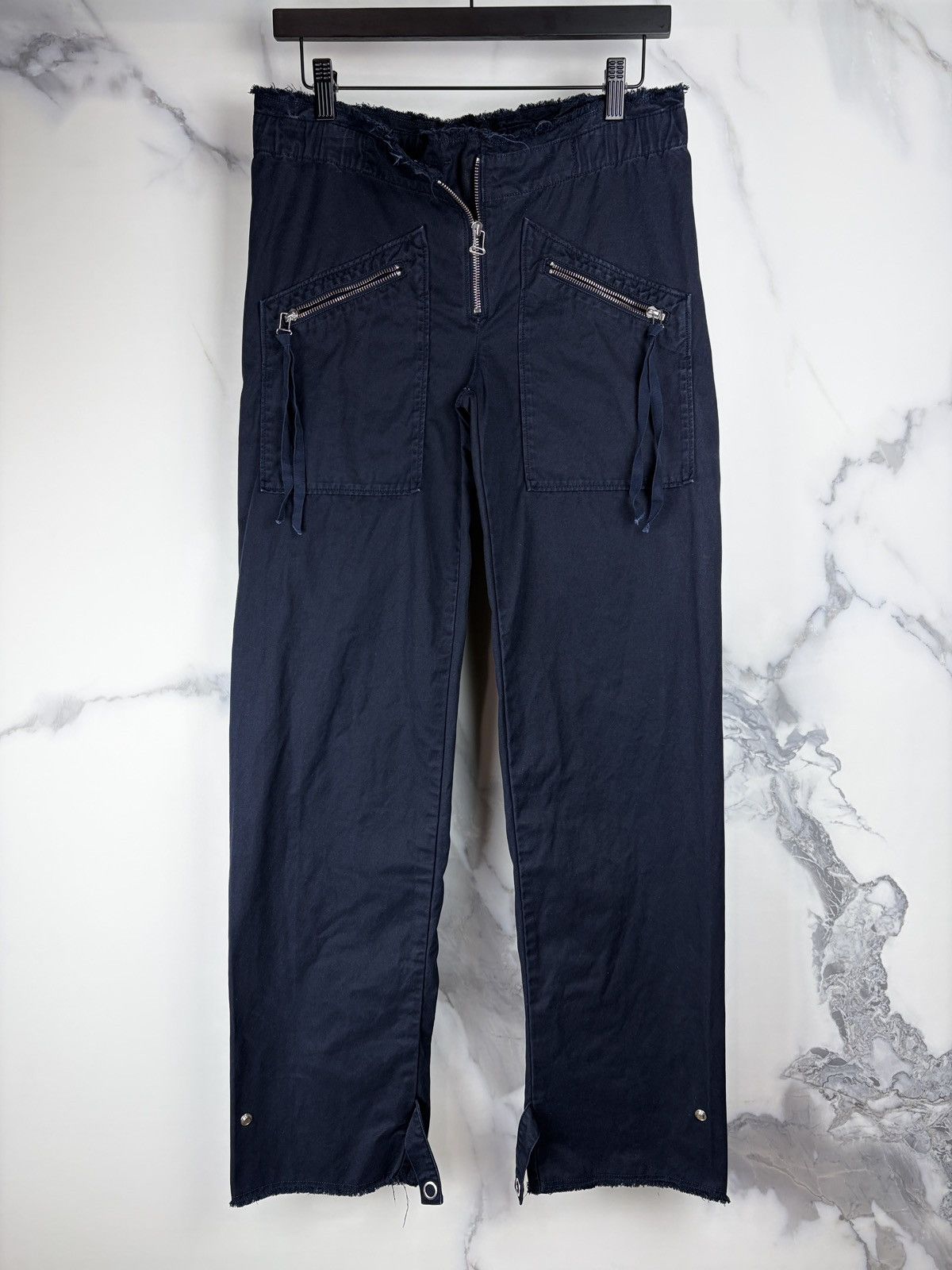 Maison Margiela AW06 Maison Margiela Distress Zip Tassel Pocket Cargo Pants Size US 30 / EU 46 - 1 Thumbnail