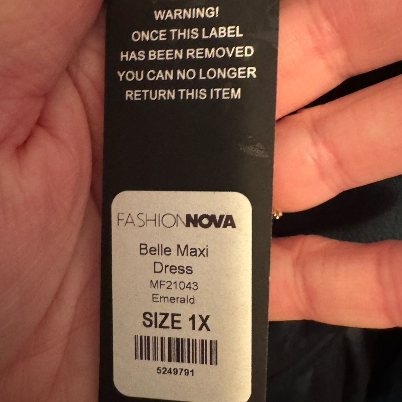 Other Fashion Nova Green Wrap Gown with Bishop Sleeves SZ 1X Size XL / US 12-14 / IT 48-50 - 8 Thumbnail
